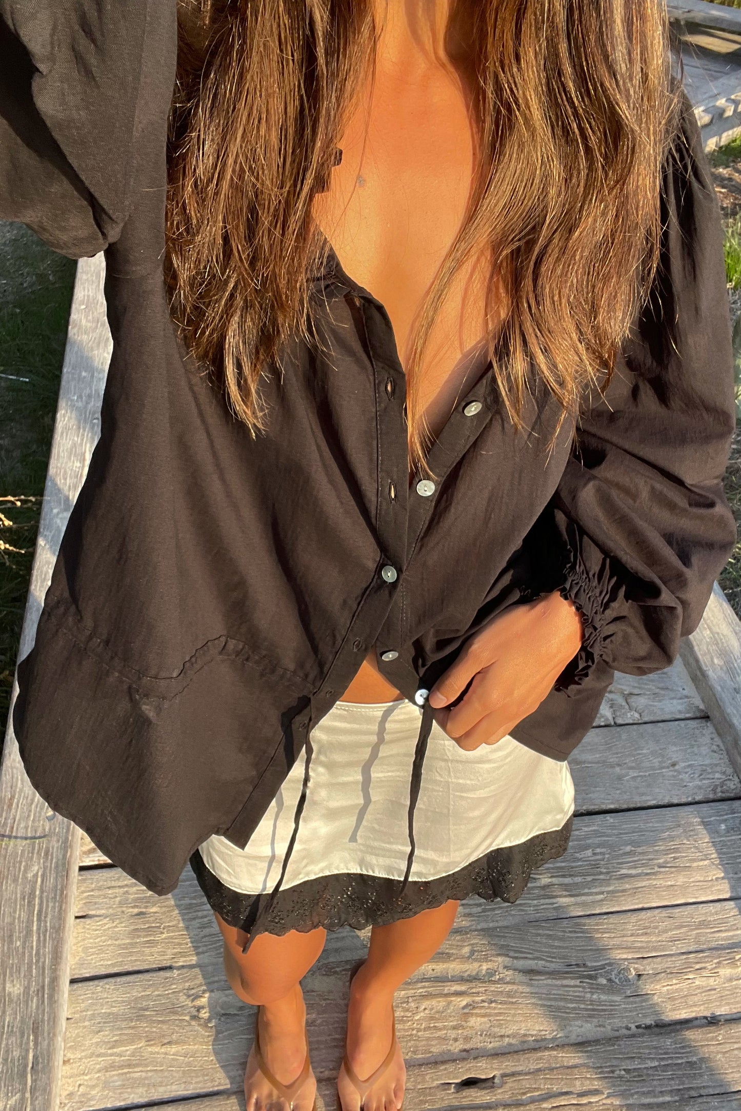 Bella blouse in Noir