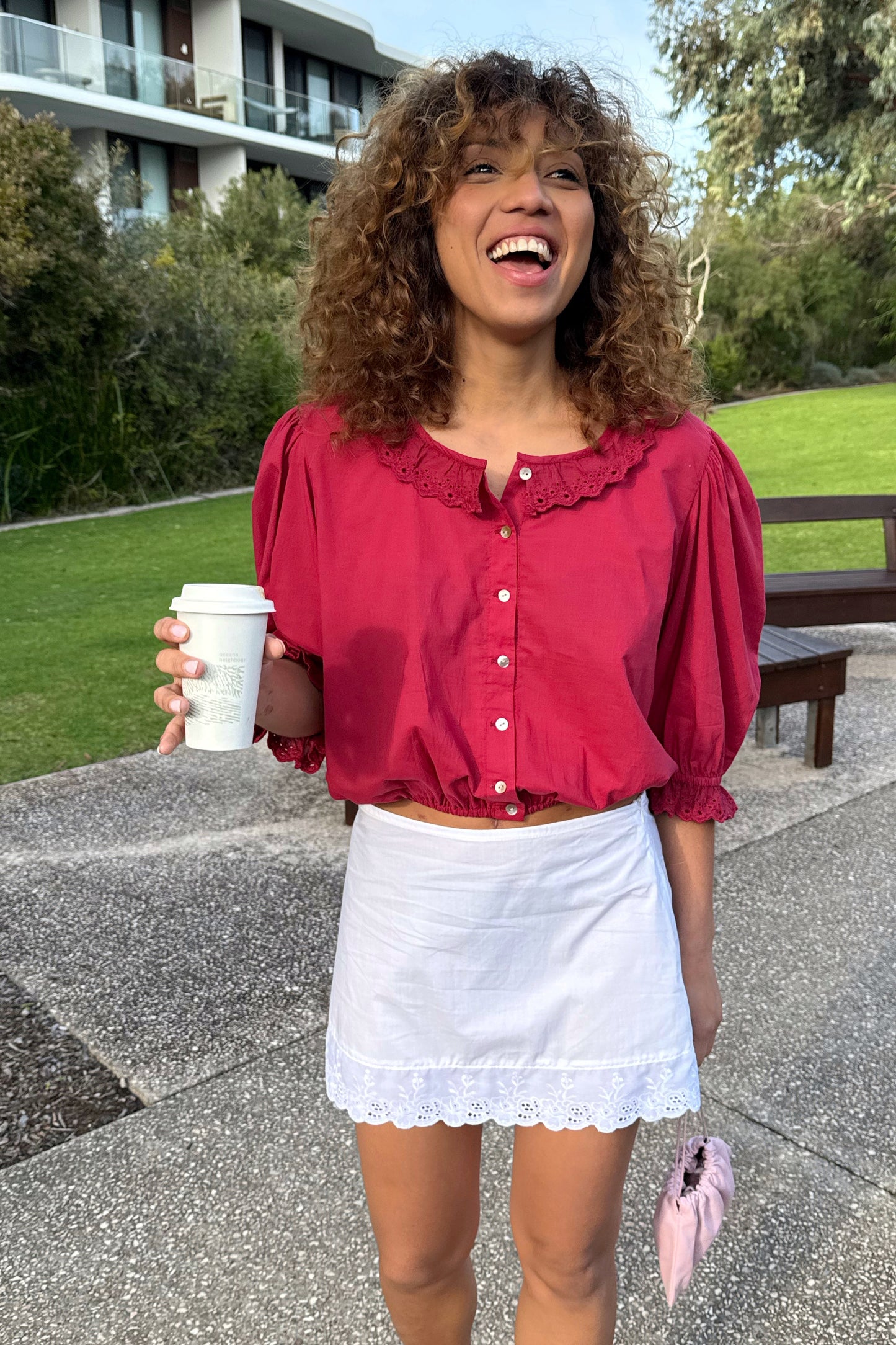 Antique Blouse in Cherry