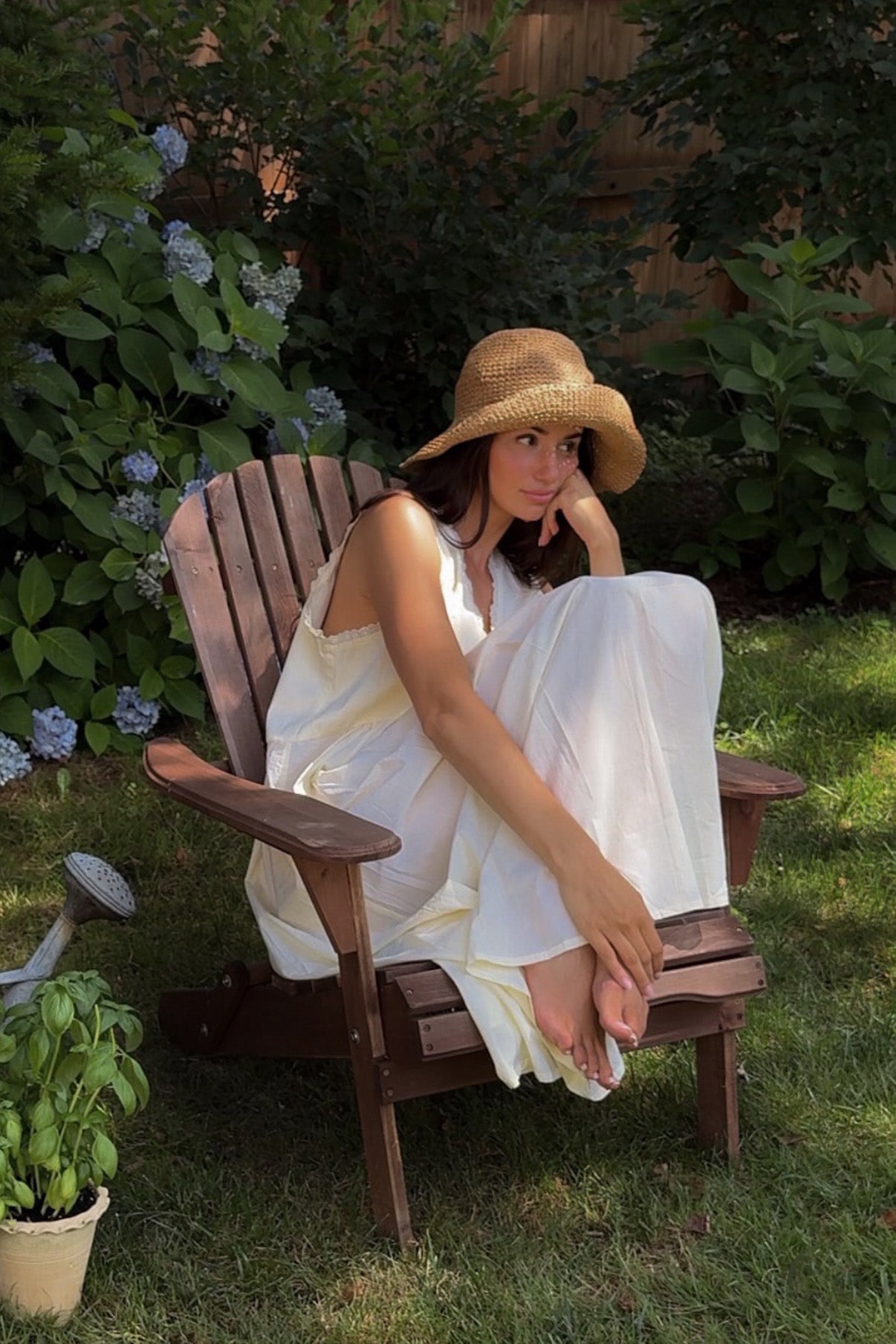 Vintage Cotton Gown in Butter