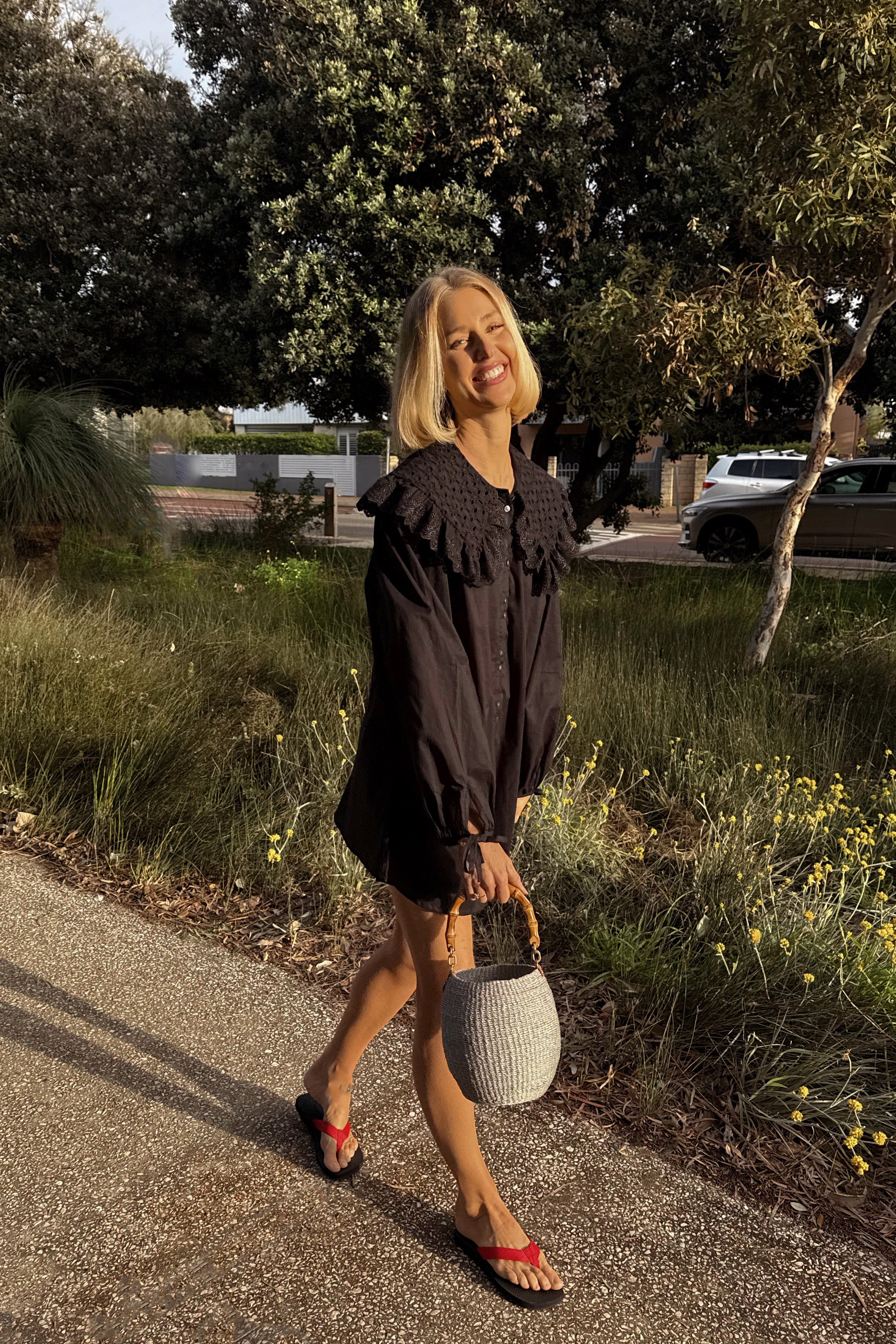 Harrie Mini Dress in Noir