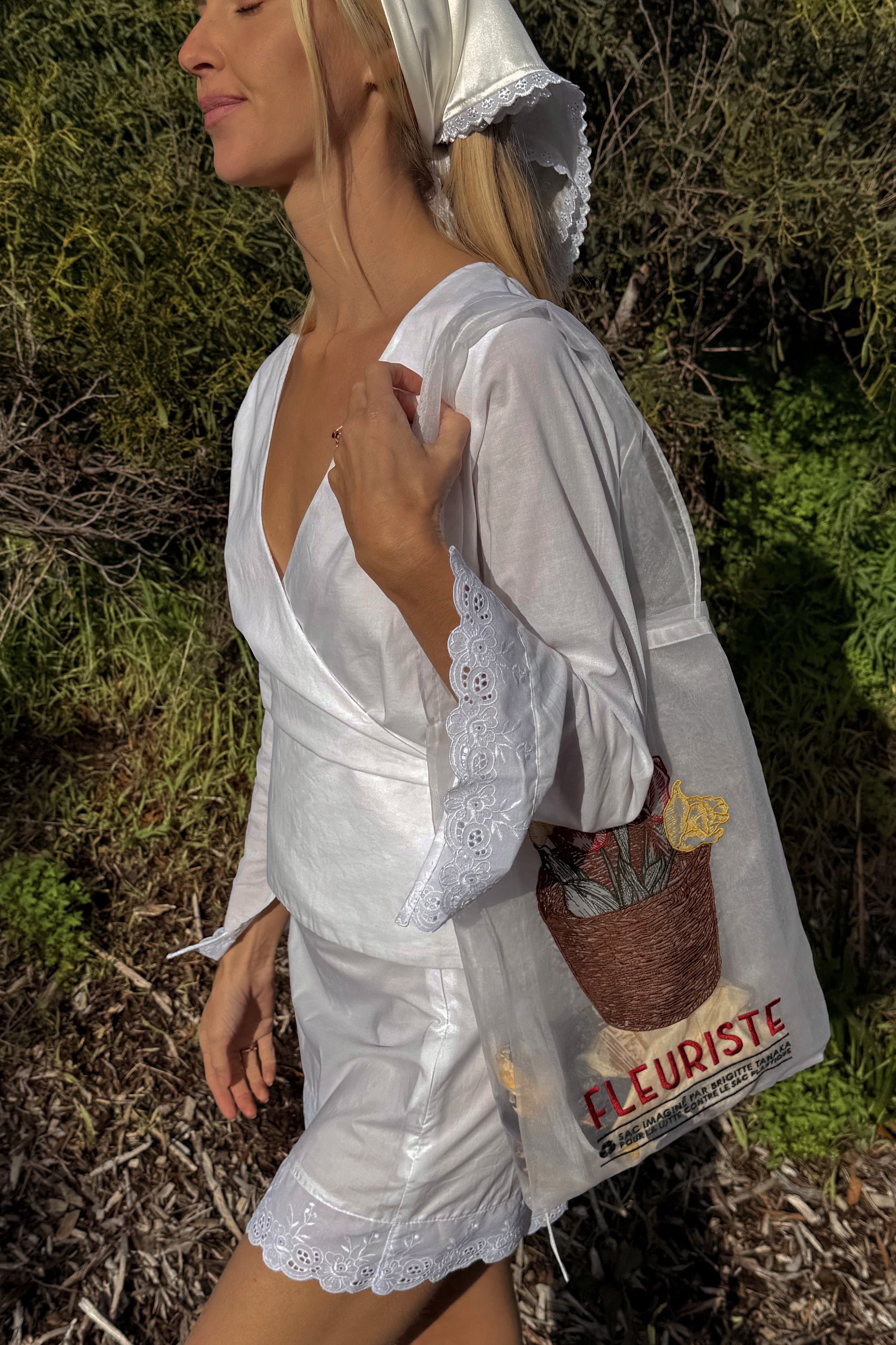 Cotton Fabienne Mini Skirt in Ivory