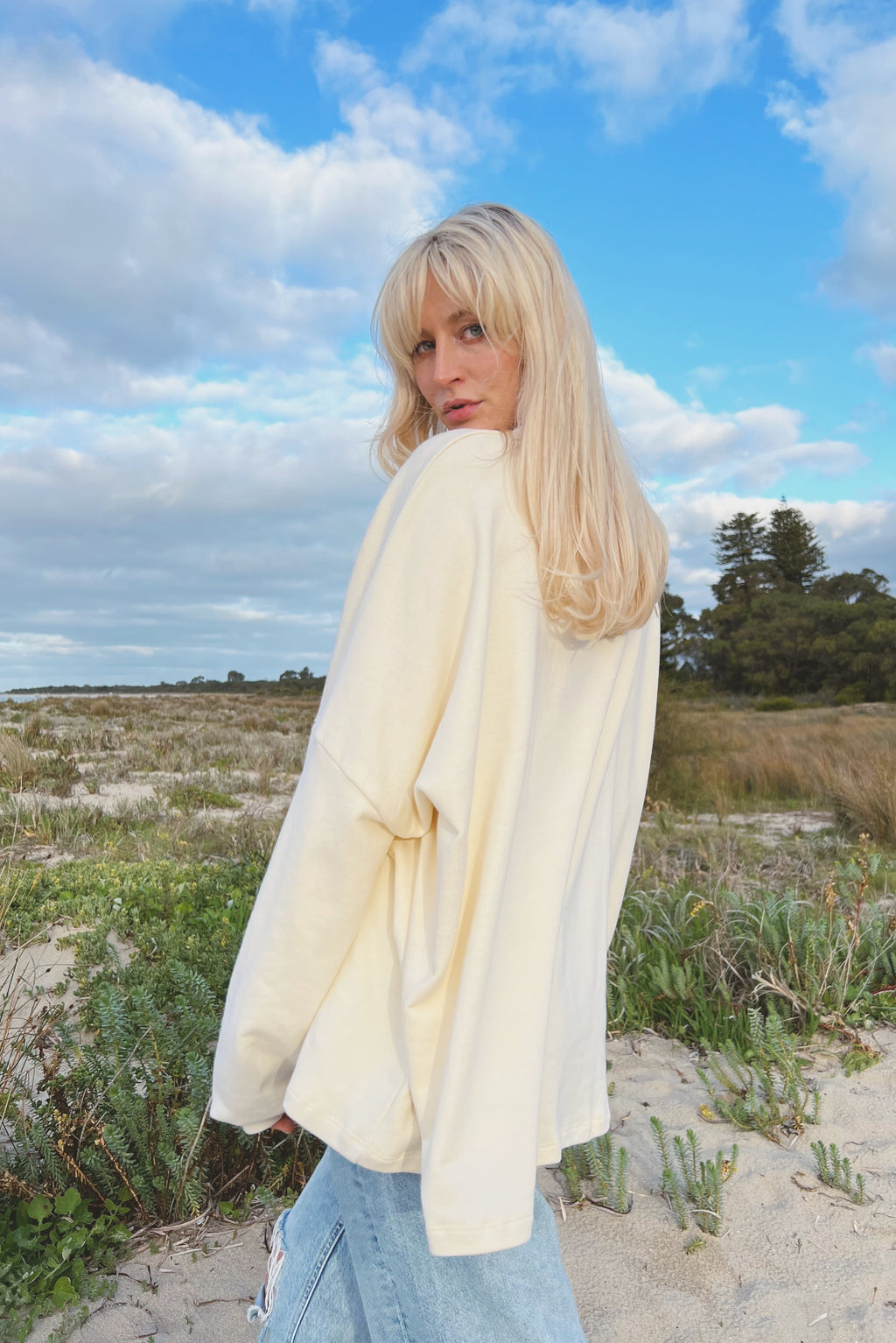Oversized Jumper in Butter