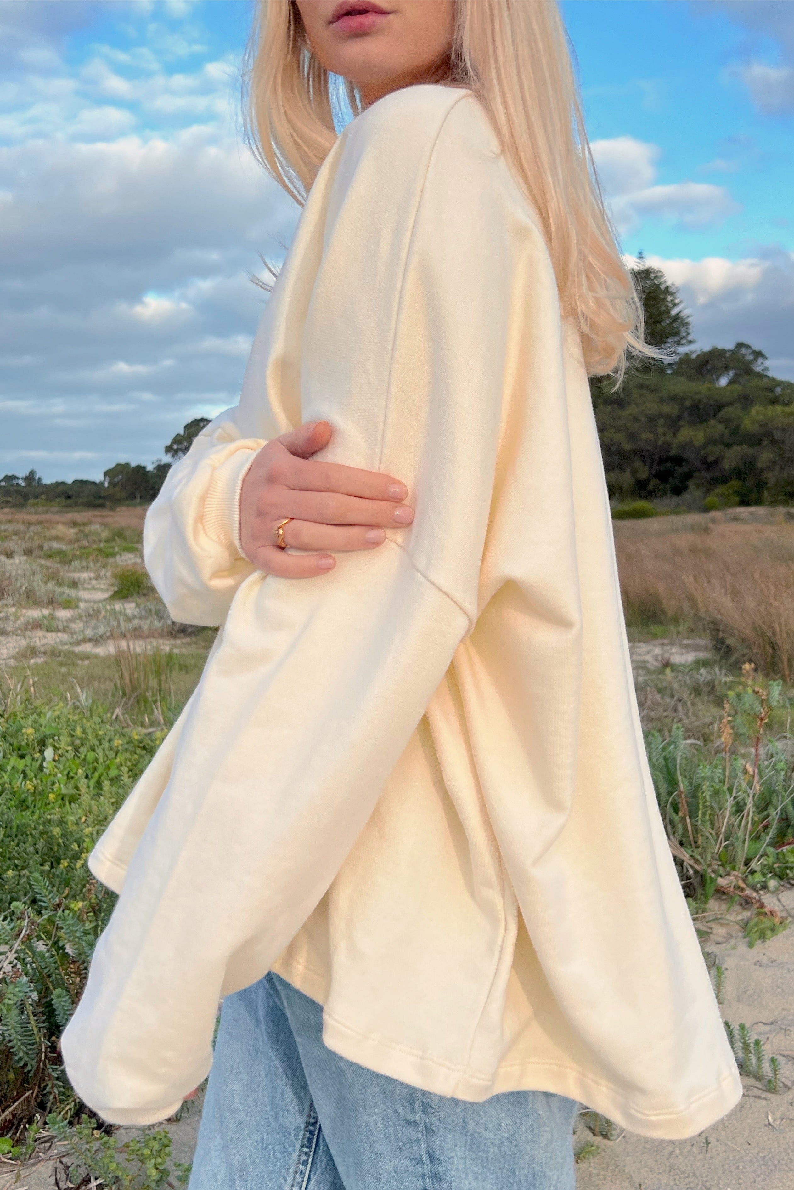 Oversized Jumper in Butter