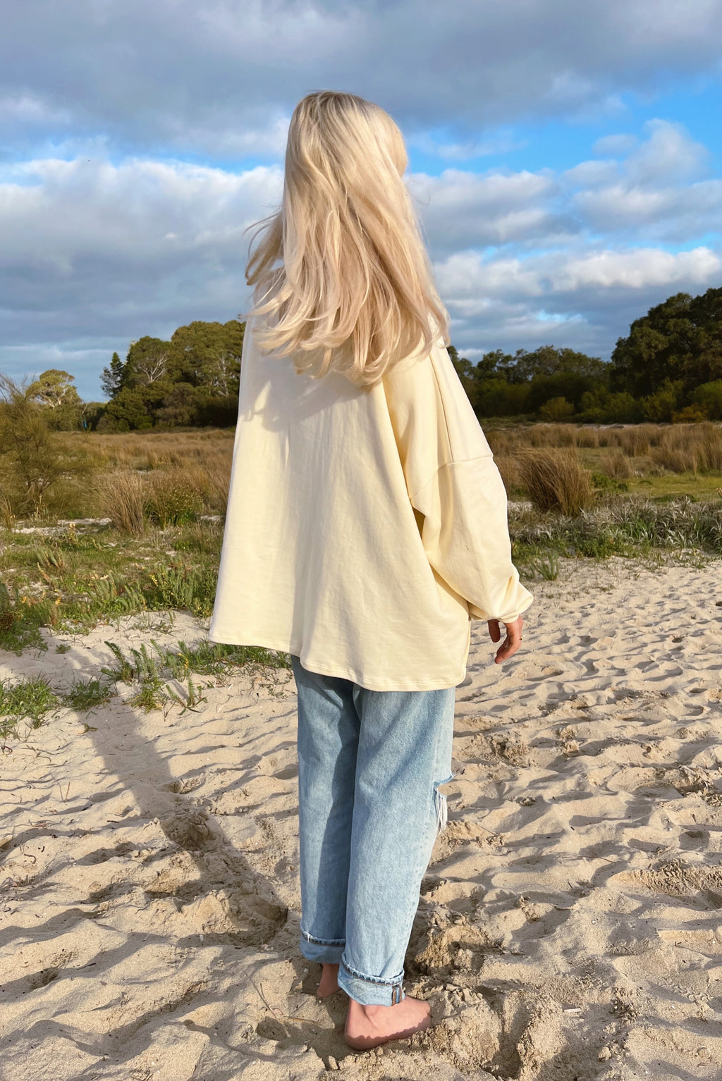 Oversized Jumper in Butter