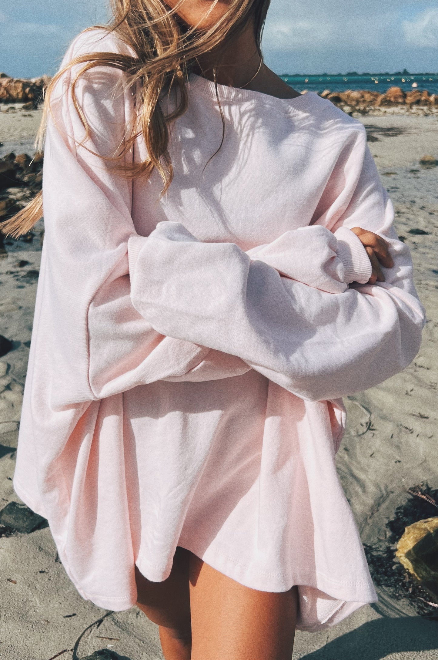 Oversized Jumper in Pale Pink