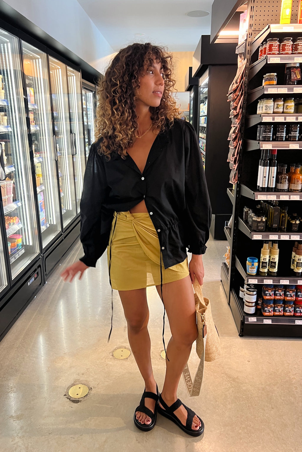 Bella blouse in Noir
