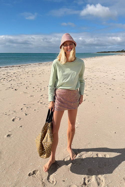 Francoise Mini Skirt in Sherbet