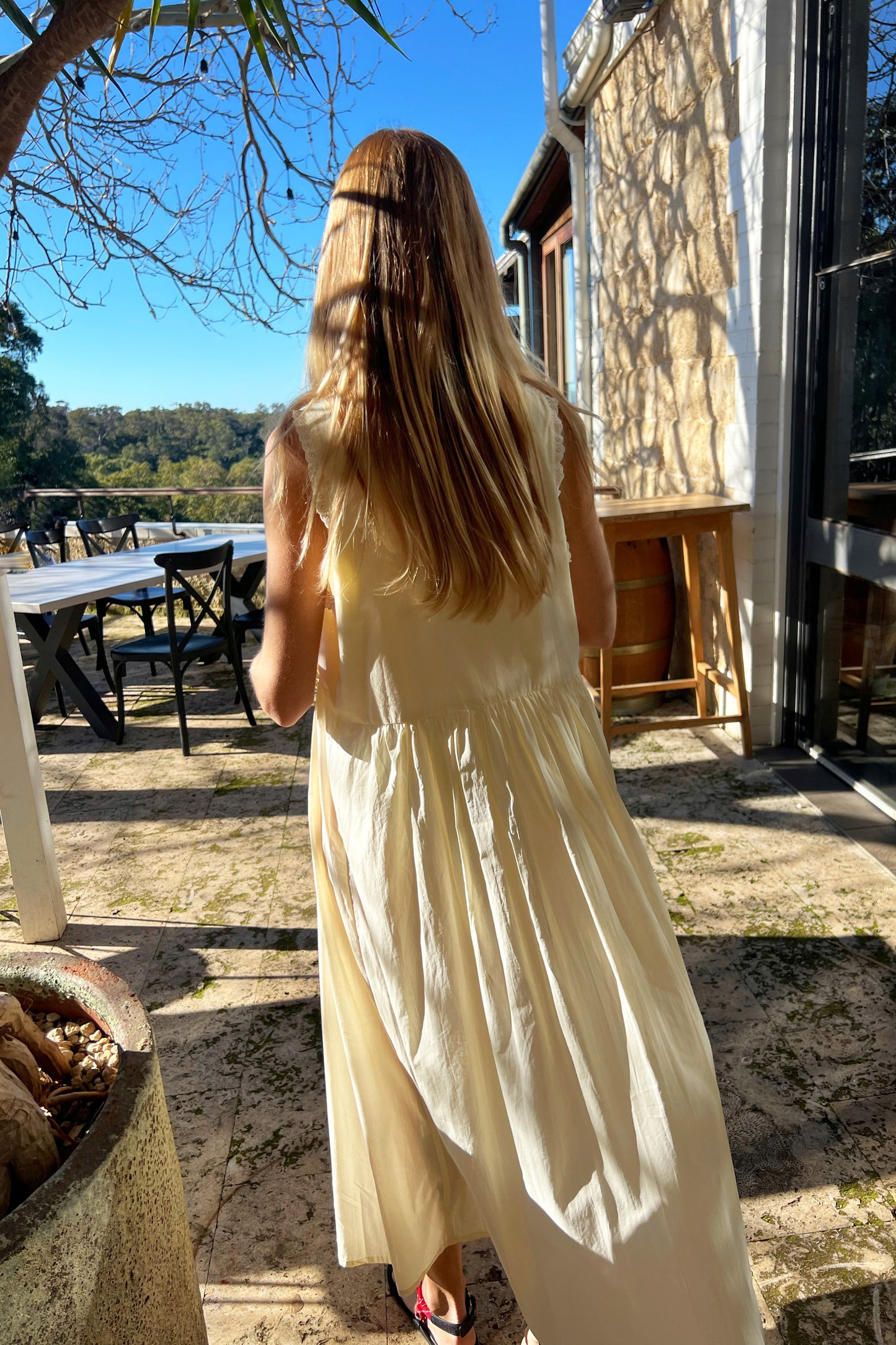 Vintage Cotton Gown in Butter