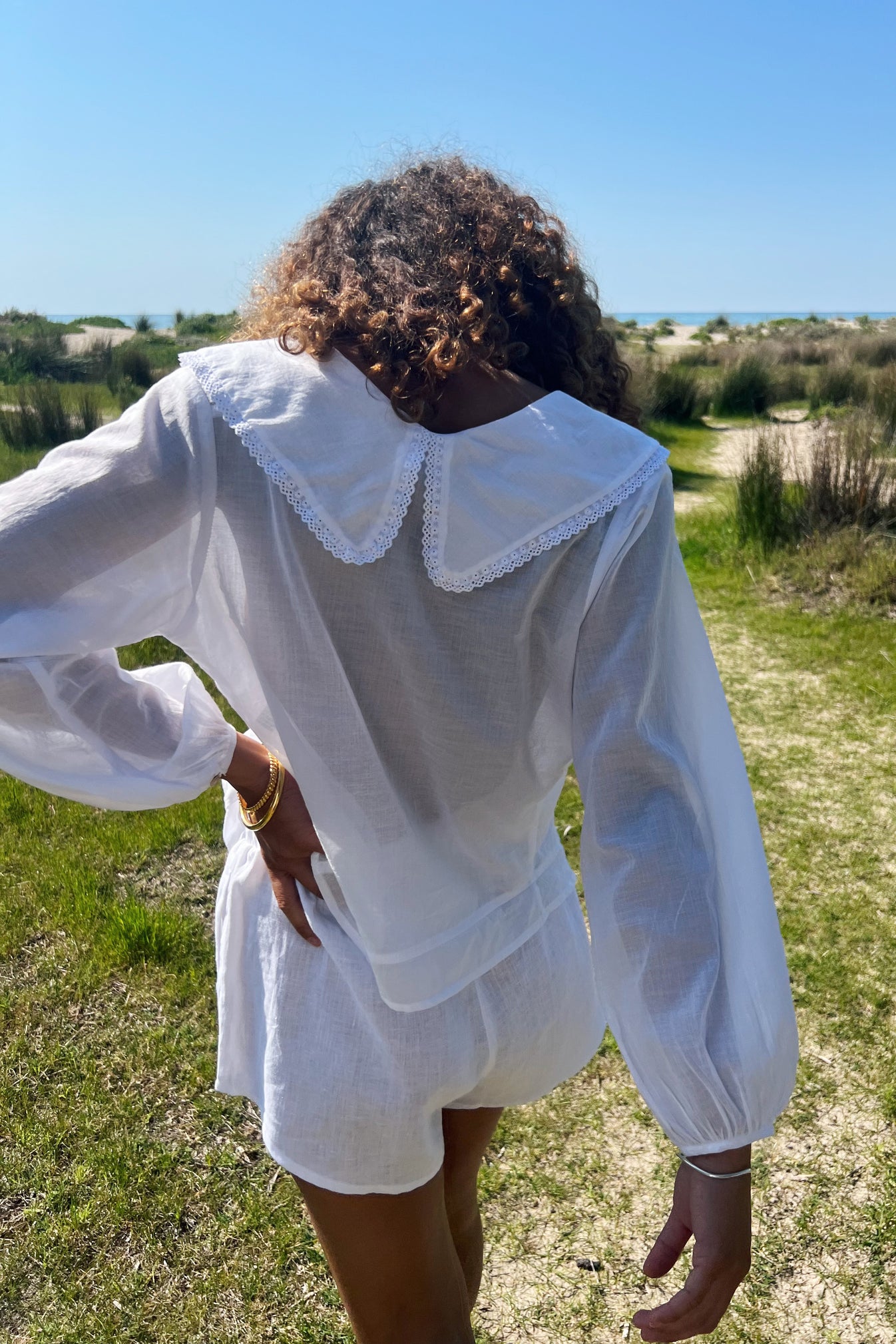 LANEWAY THE LABEL Daisy Blouse in Ivory
