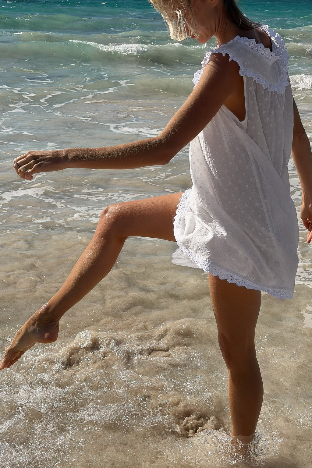 Dorian Mini Dress in Ivory