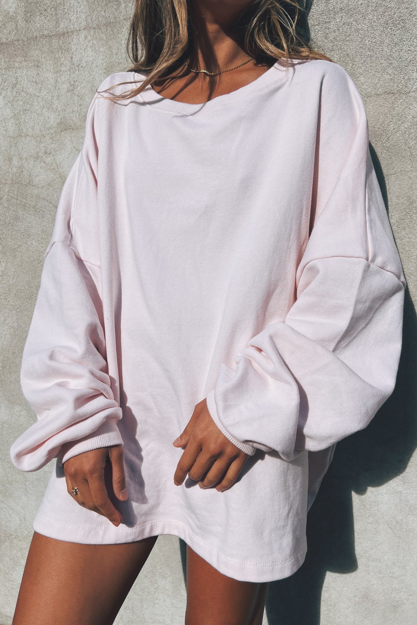 LANEWAY THE LABEL Oversized Jumper in Pale Pink