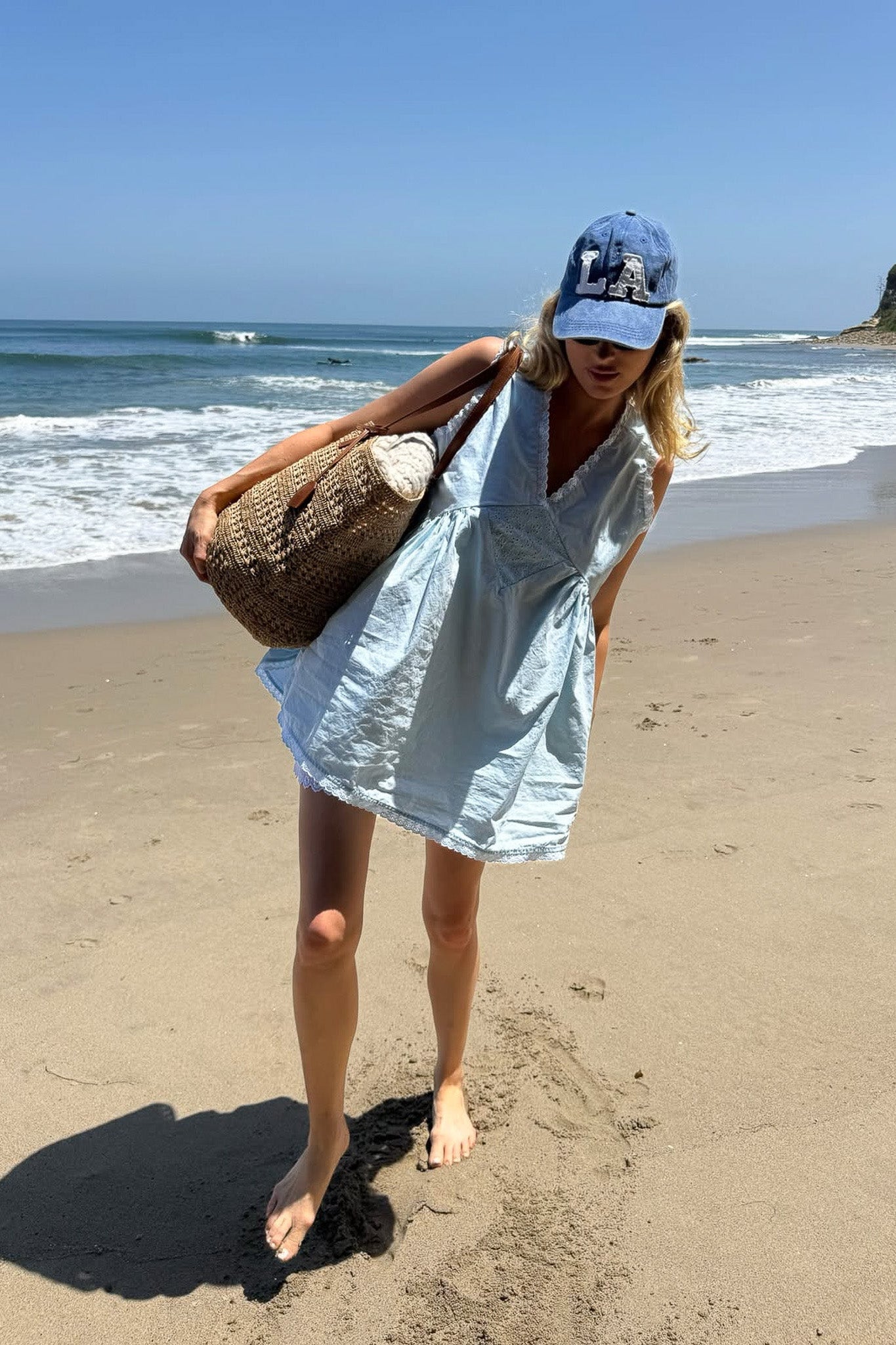 Vintage Cotton Mini in Baby Blue
