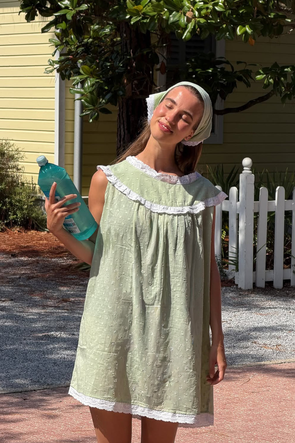 Dorian Mini Dress in Seafoam