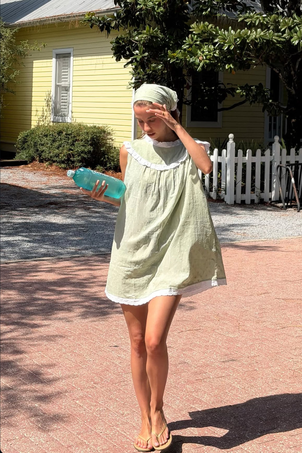 Dorian Mini Dress in Seafoam