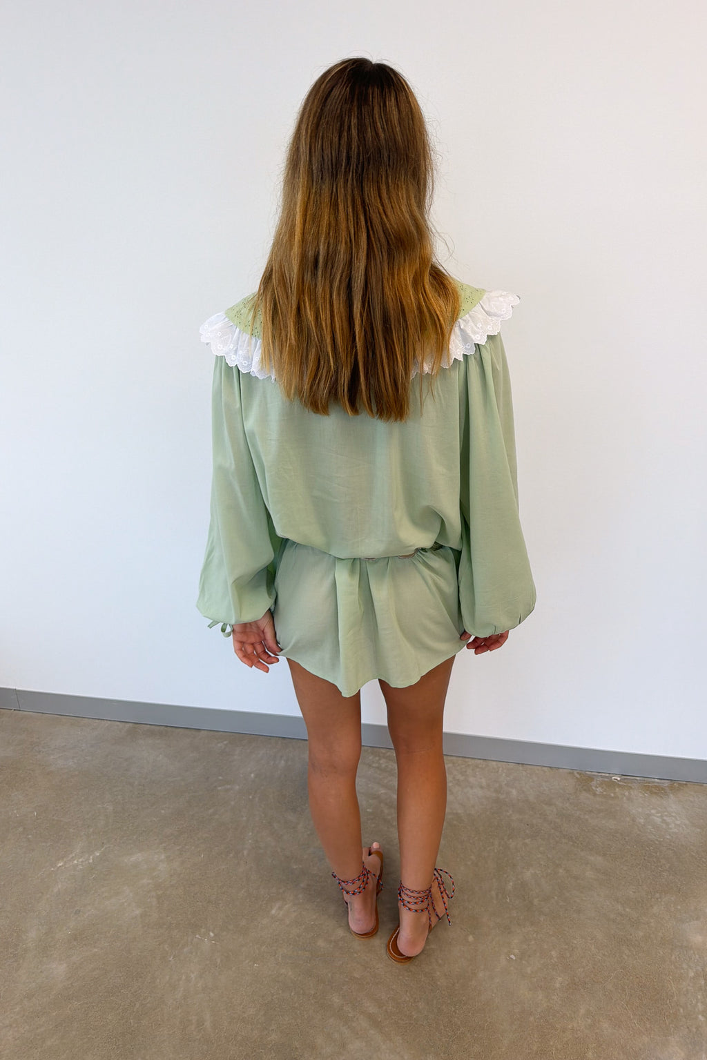 Harrie Mini Dress in Seafoam