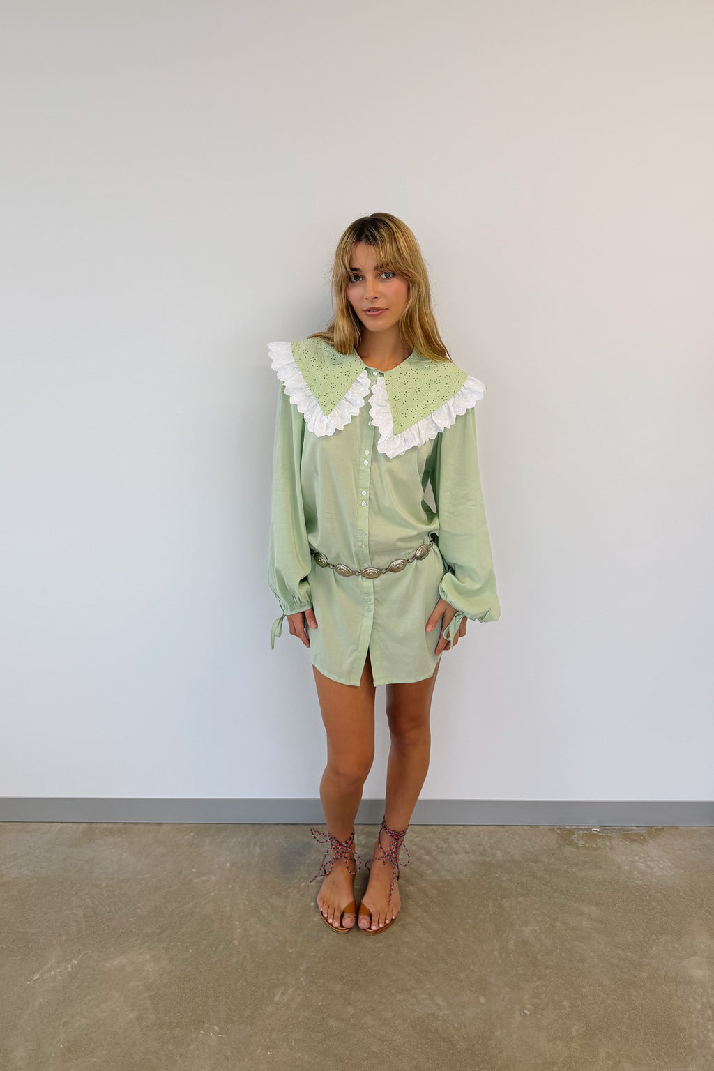 Harrie Mini Dress in Seafoam
