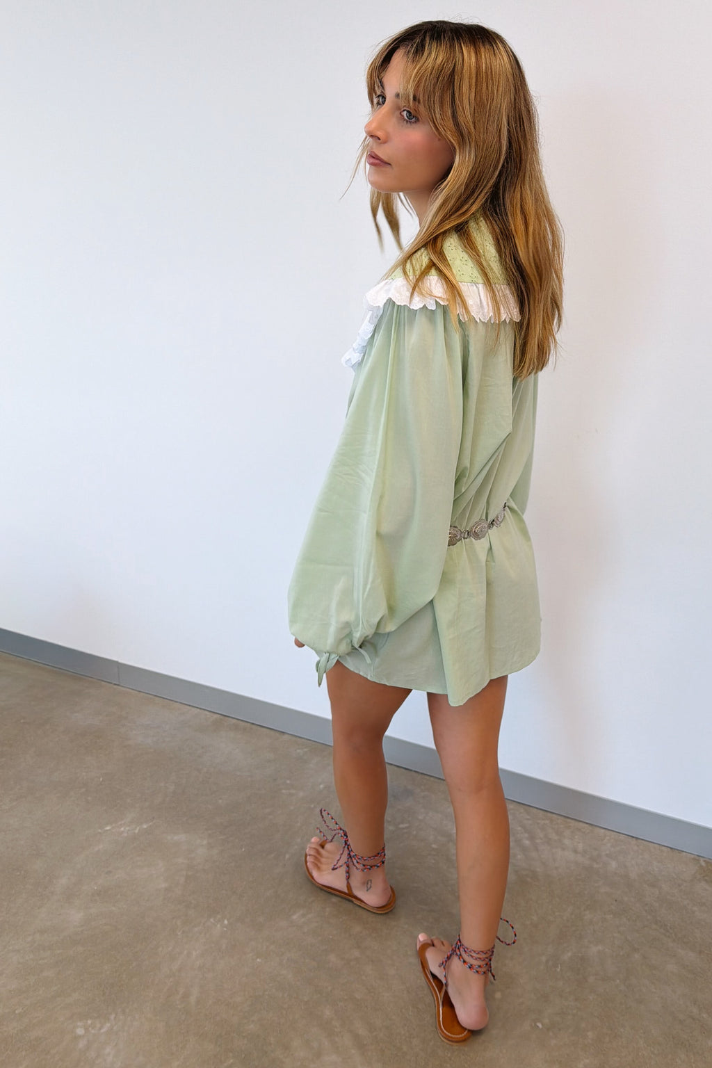 Harrie Mini Dress in Seafoam