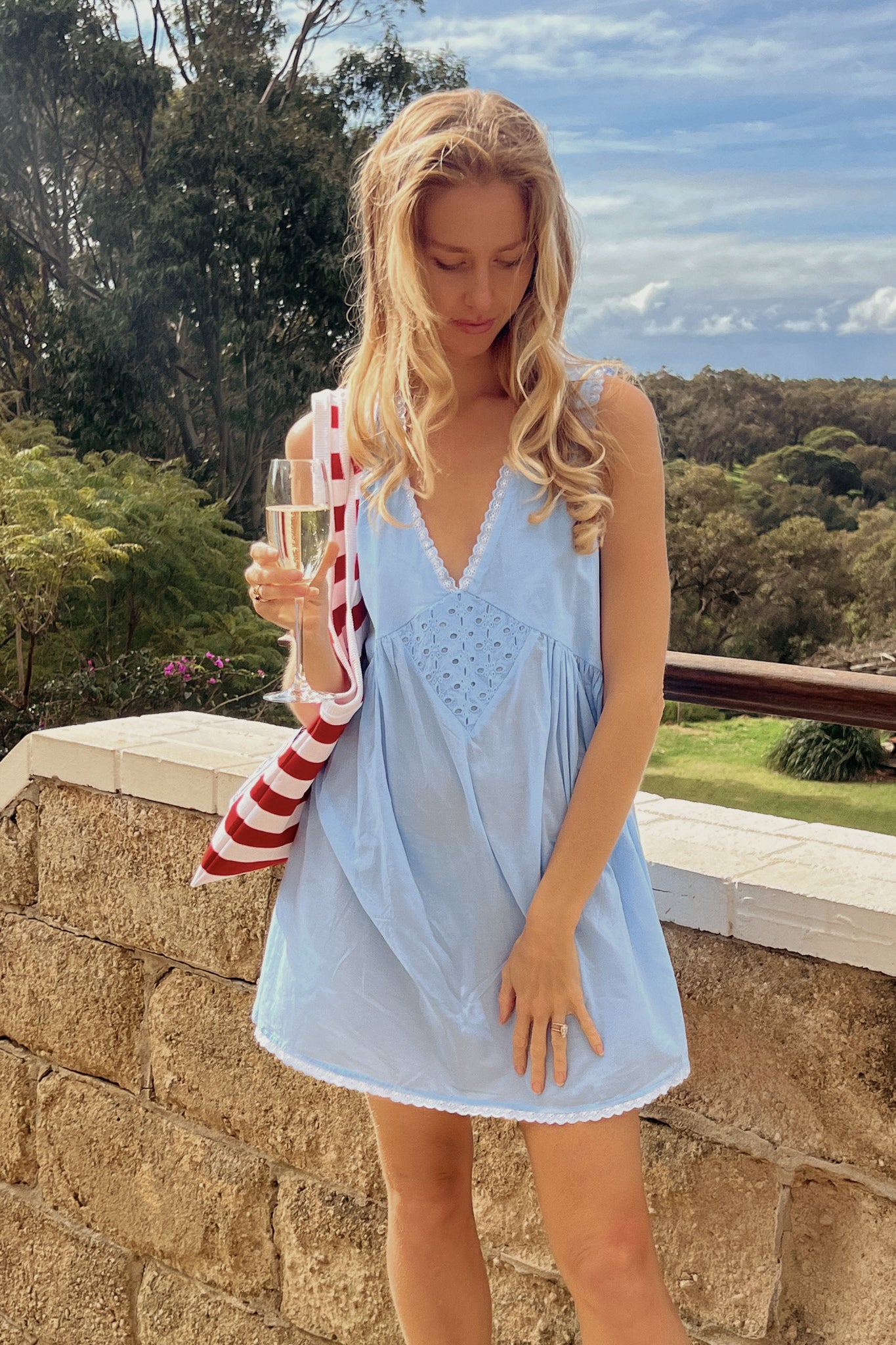 Vintage Cotton Mini in Baby Blue