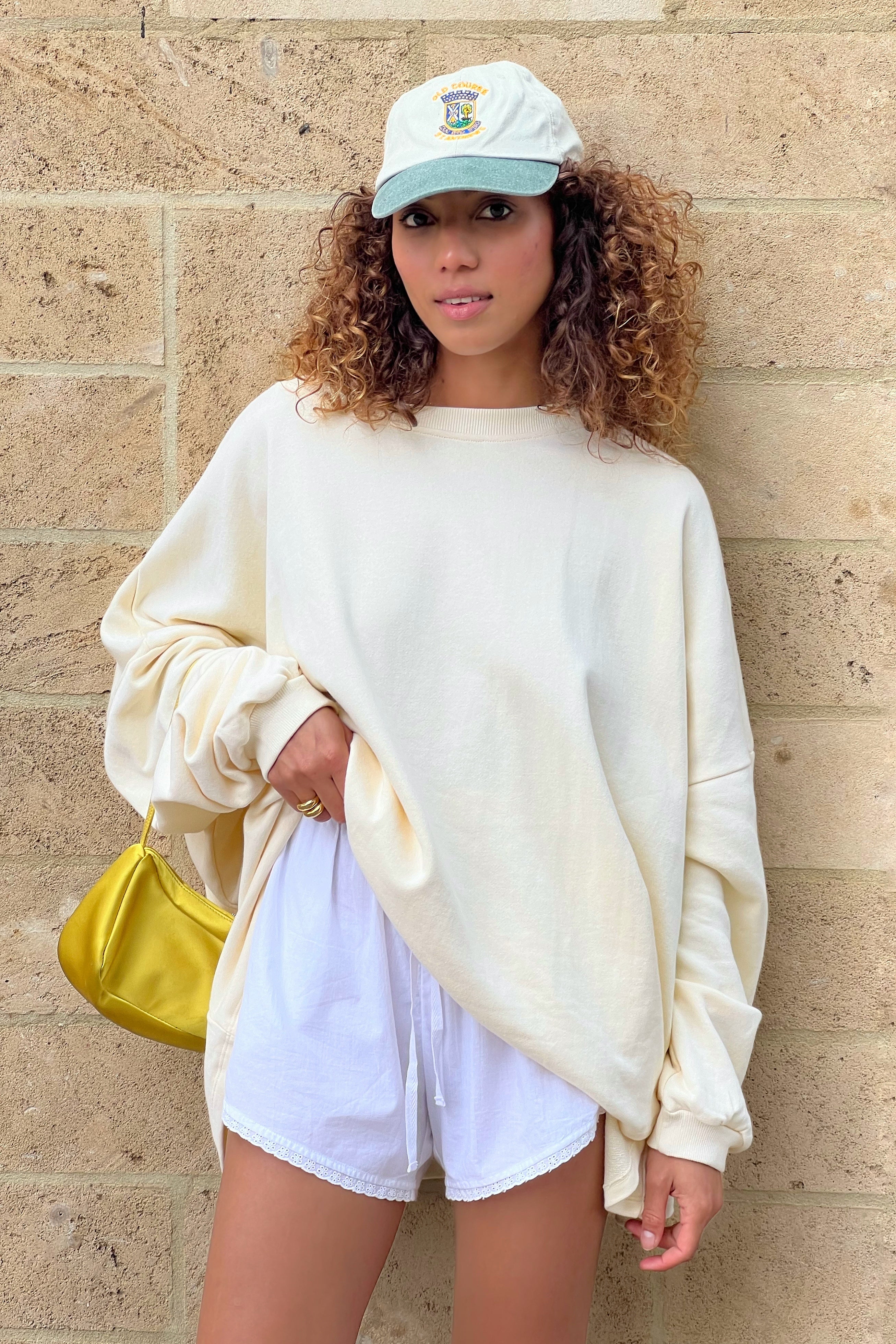 Daisy Trim Daily Short in Ivory