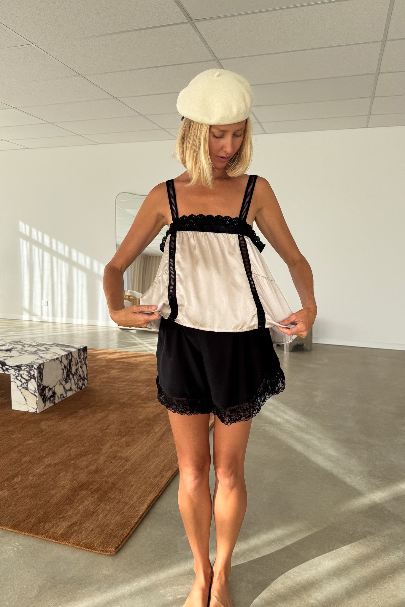 Silk Immy Top in Champagne