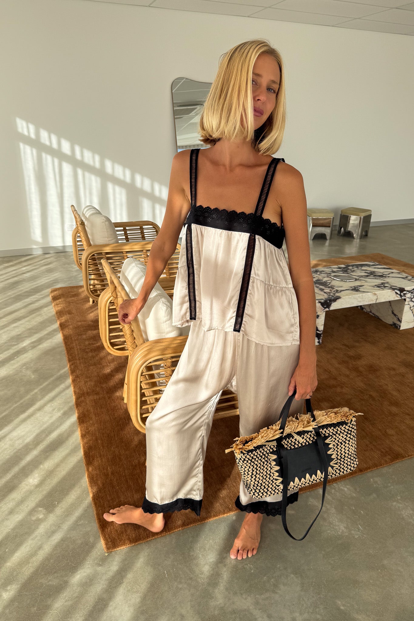 Silk Immy Top in Champagne