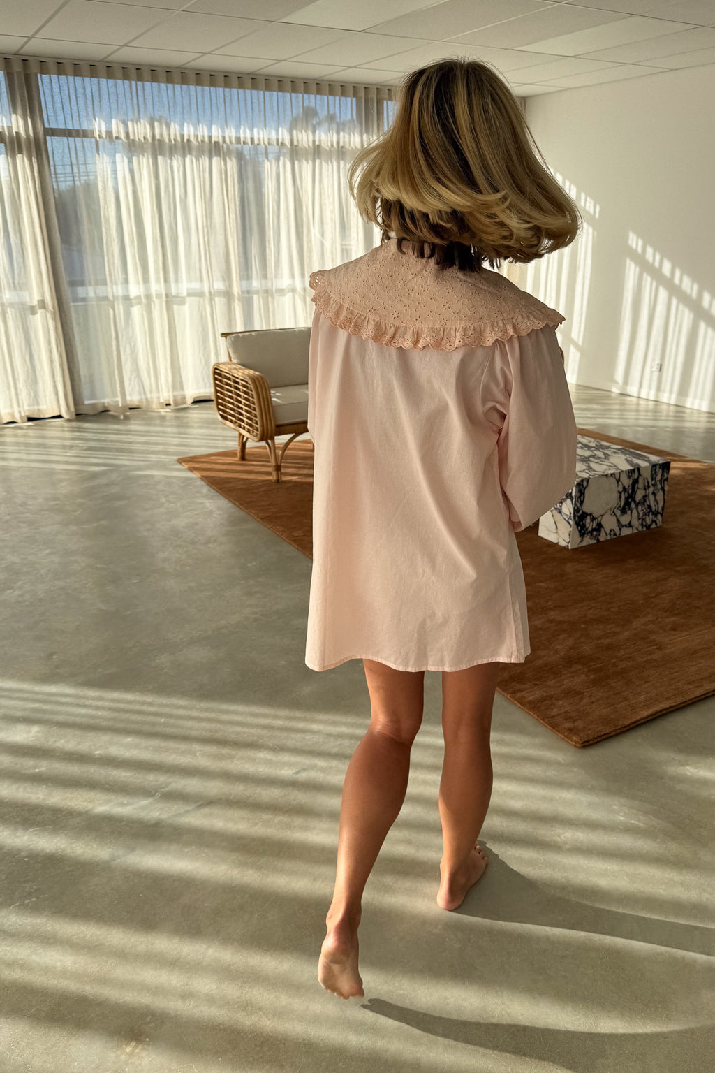 Harrie Mini Dress in Peach