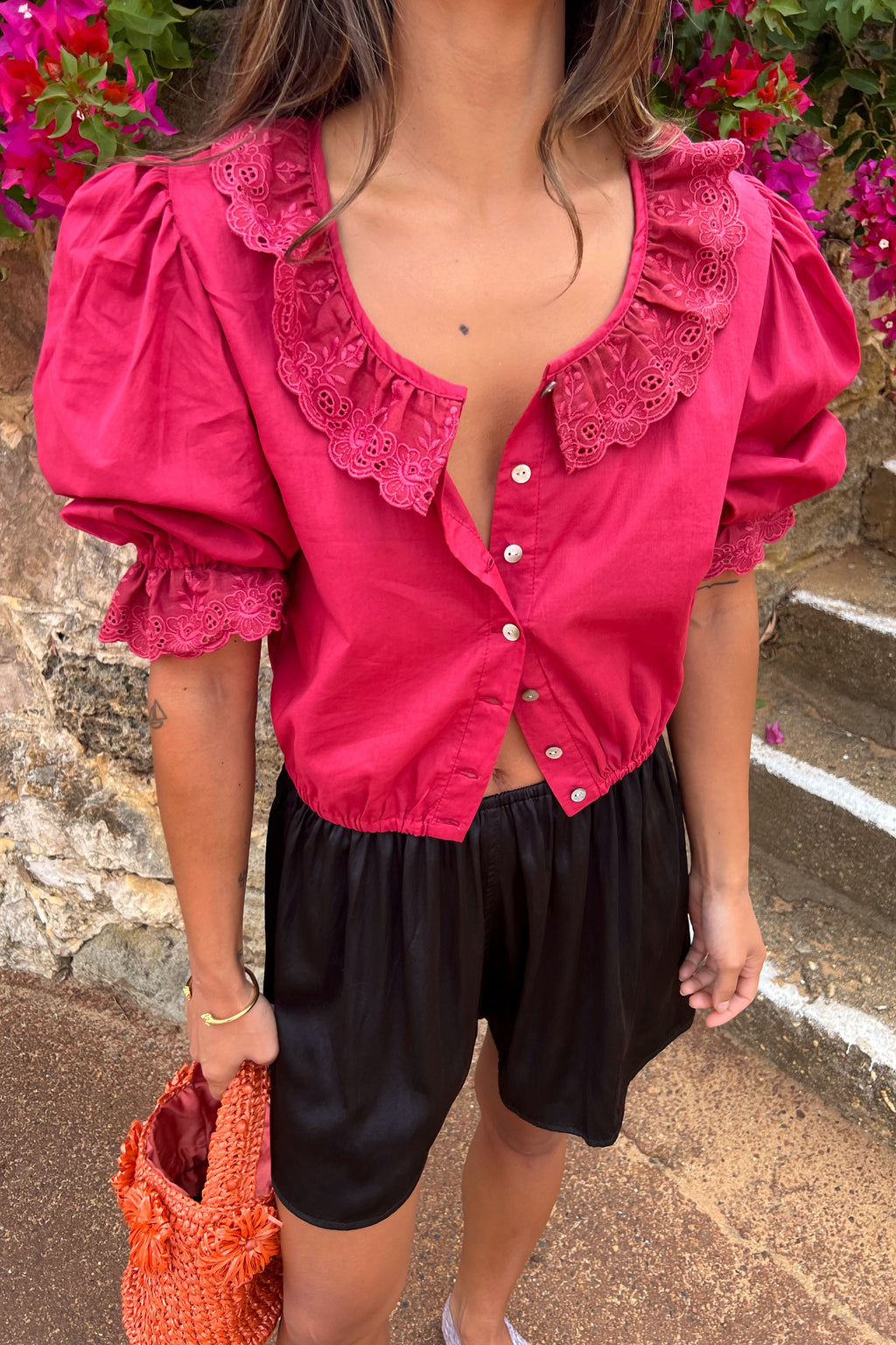 Antique Blouse in Cherry