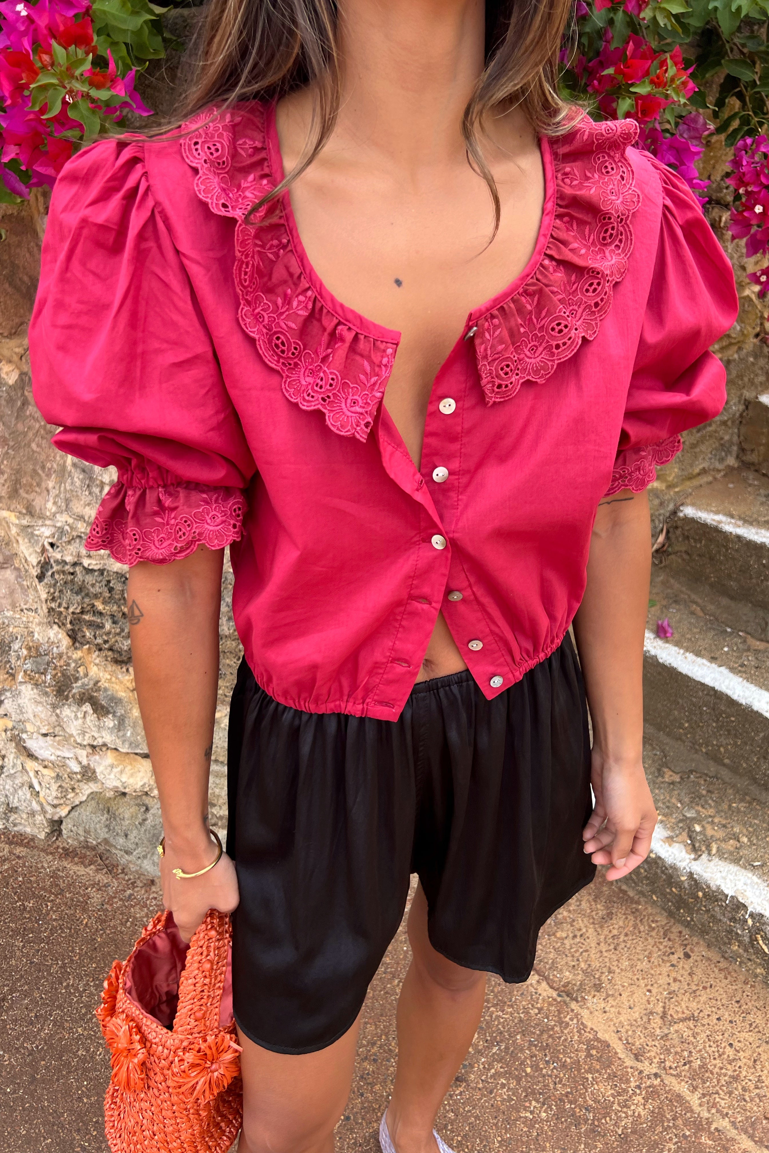 Antique Blouse in Cherry