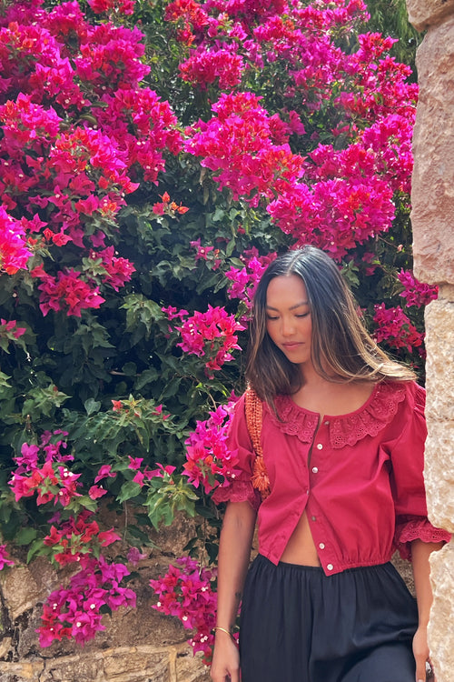 Antique Blouse in Cherry