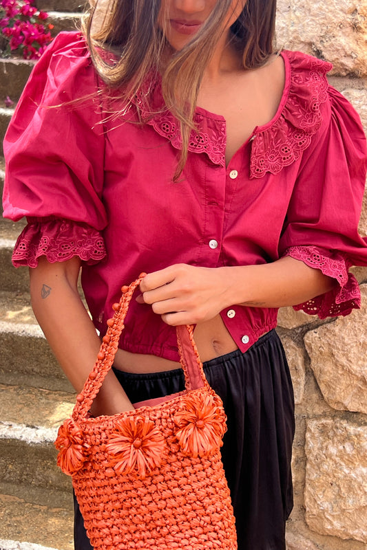 Antique Blouse in Cherry