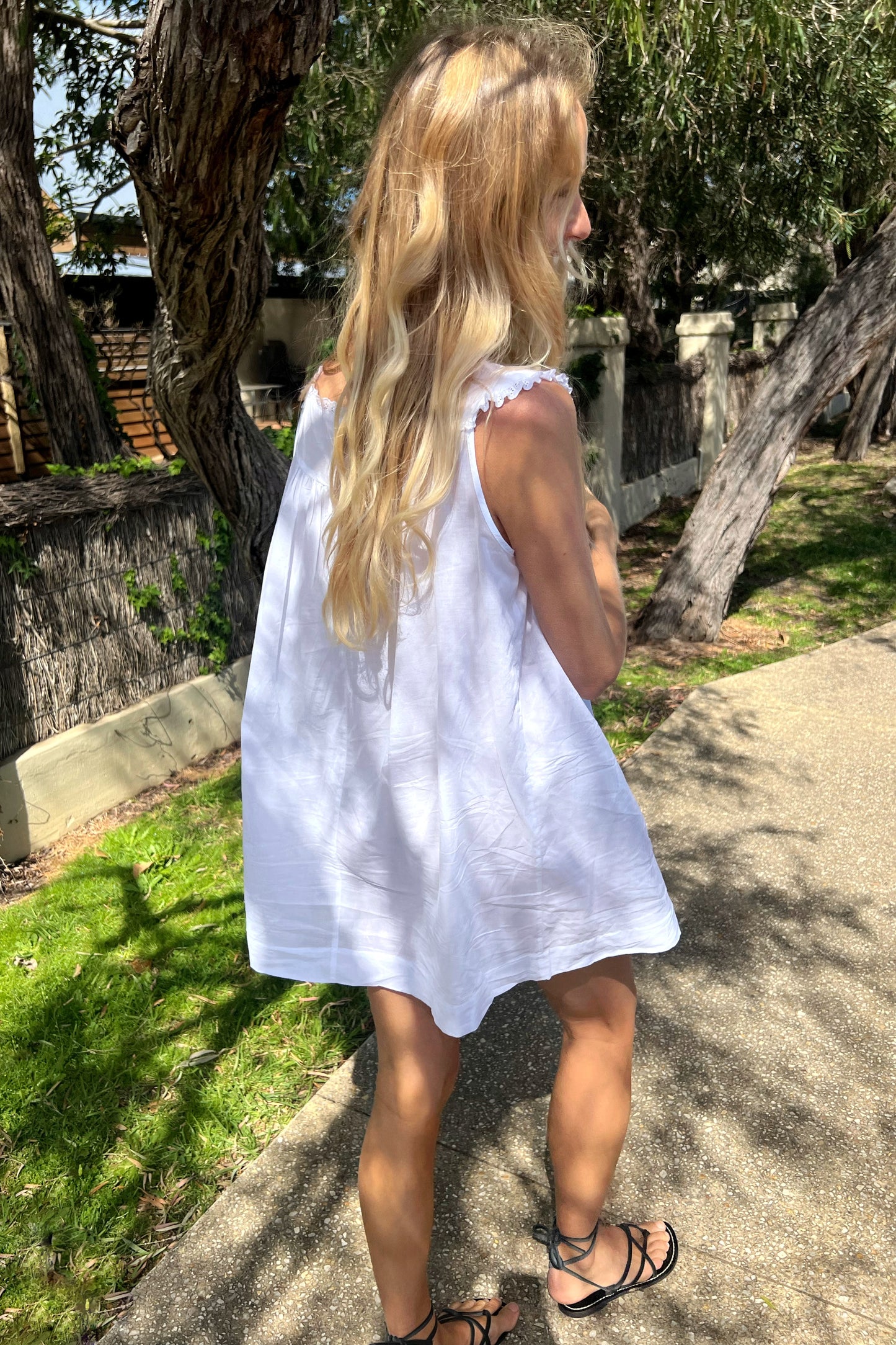 Antique Mini Dress in Ivory