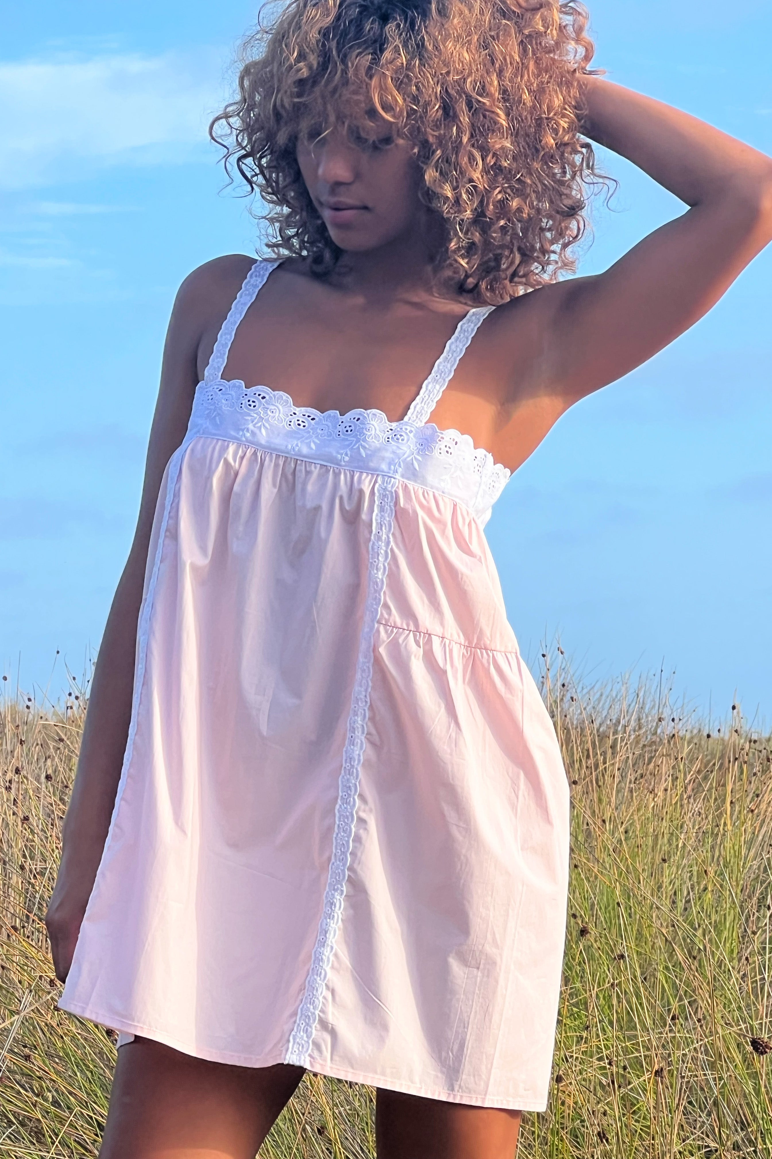 Immy Mini Dress in Blush