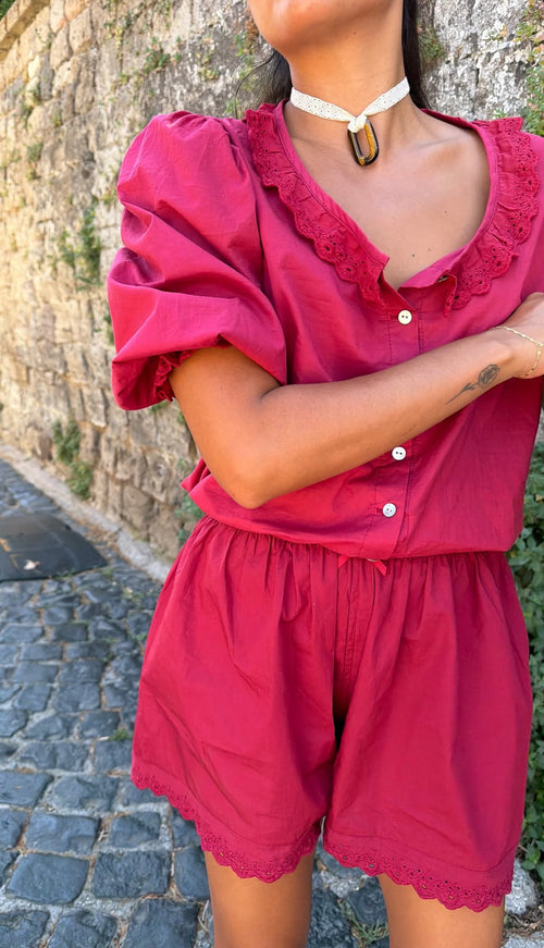 Antique Blouse in Cherry