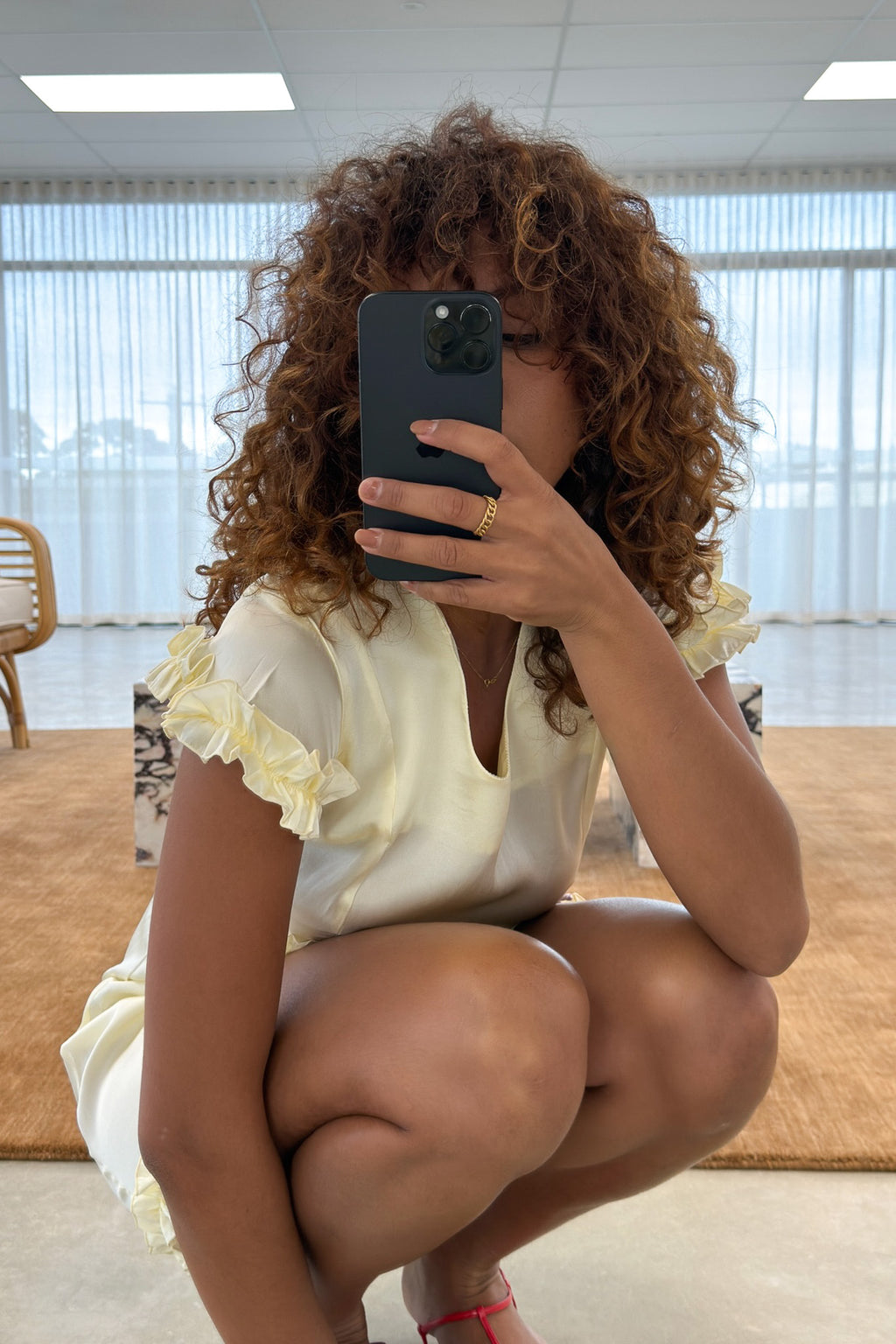 Lola Mini Dress in Butter