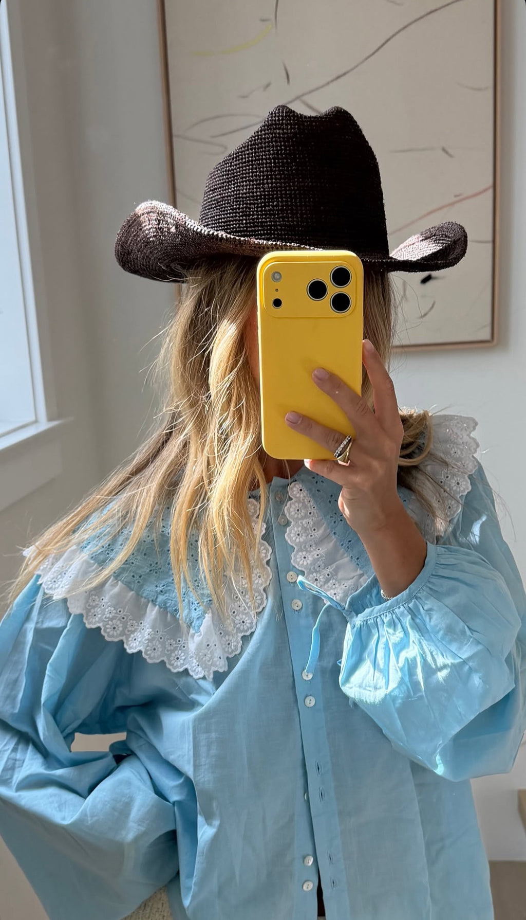 Harrie Blouse in Sky