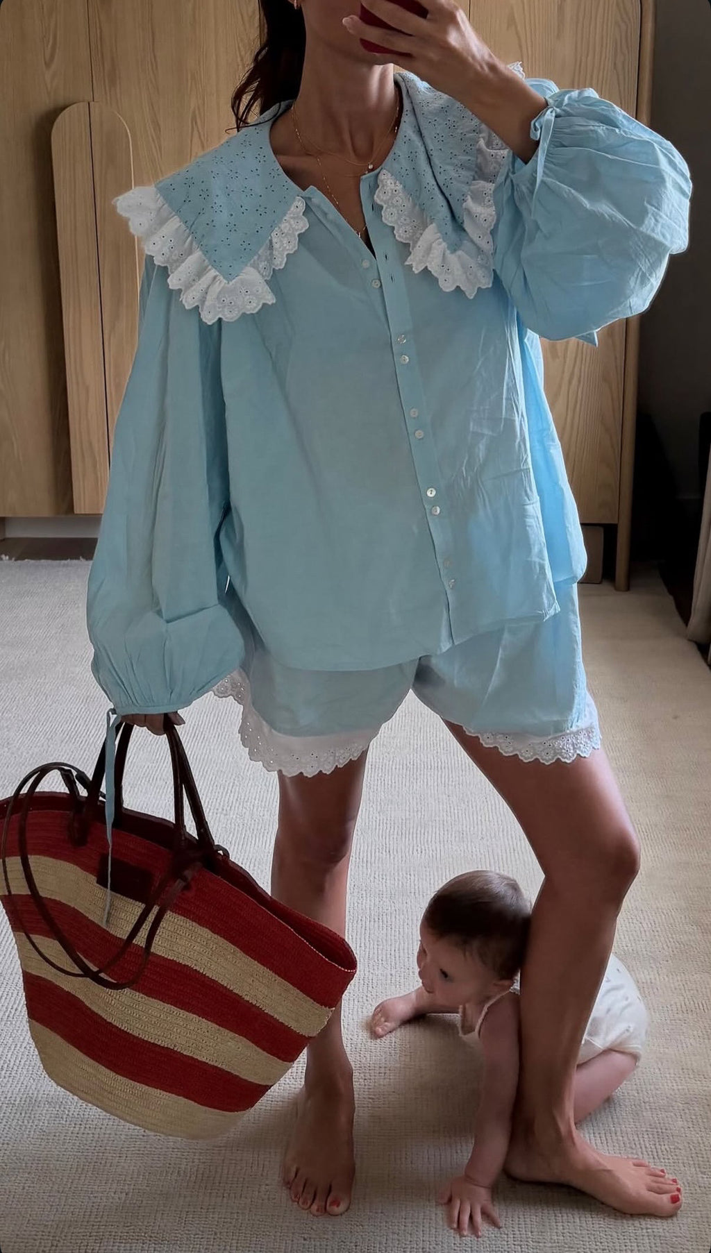 Harrie Blouse in Sky