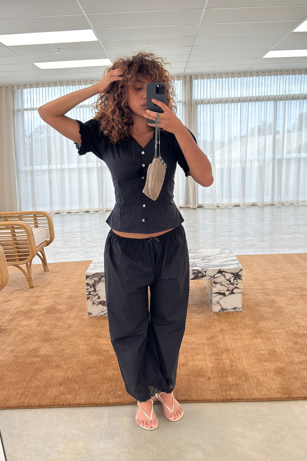 Ophelia Blouse in Noir