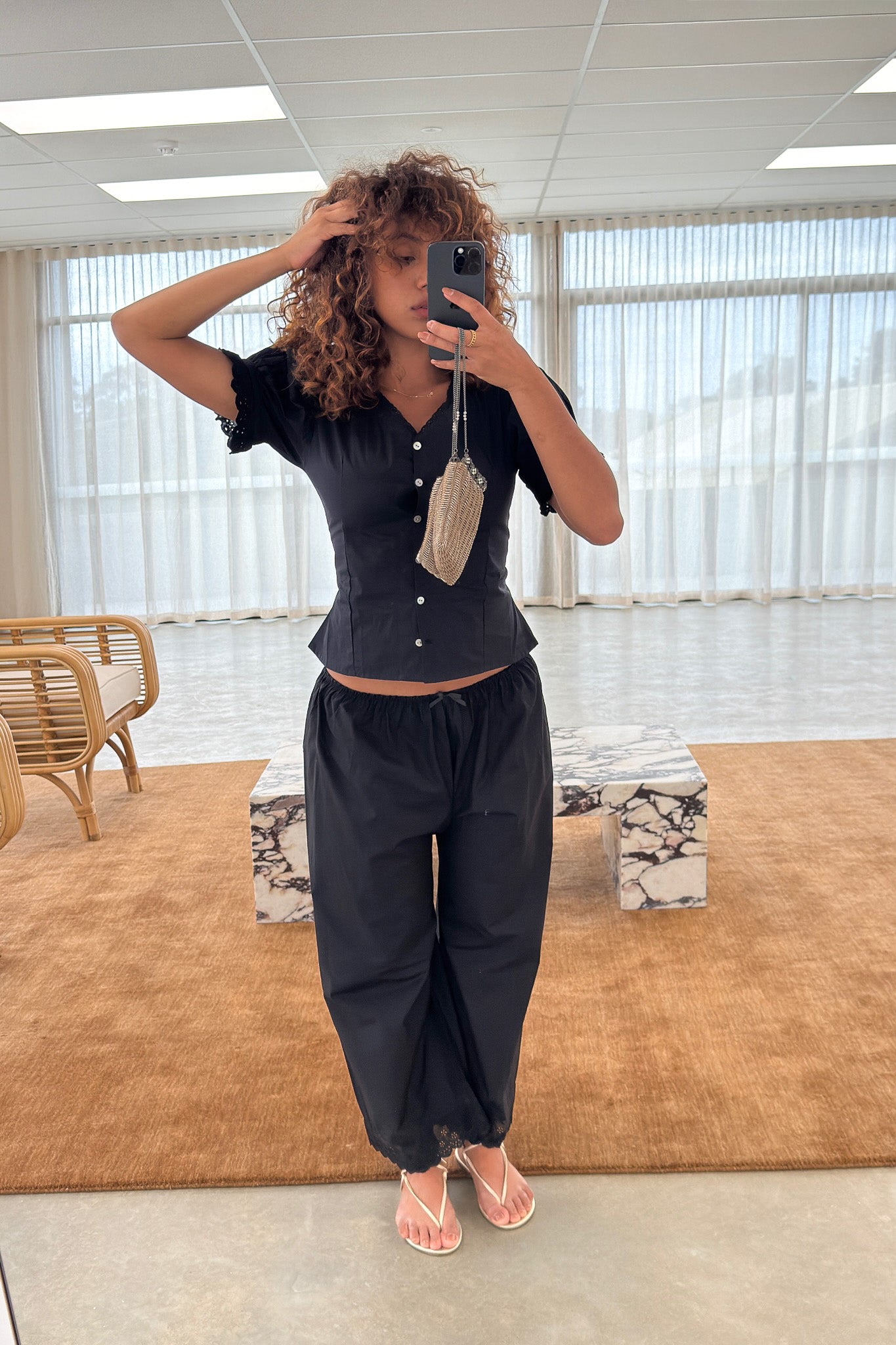 Ophelia Blouse in Noir