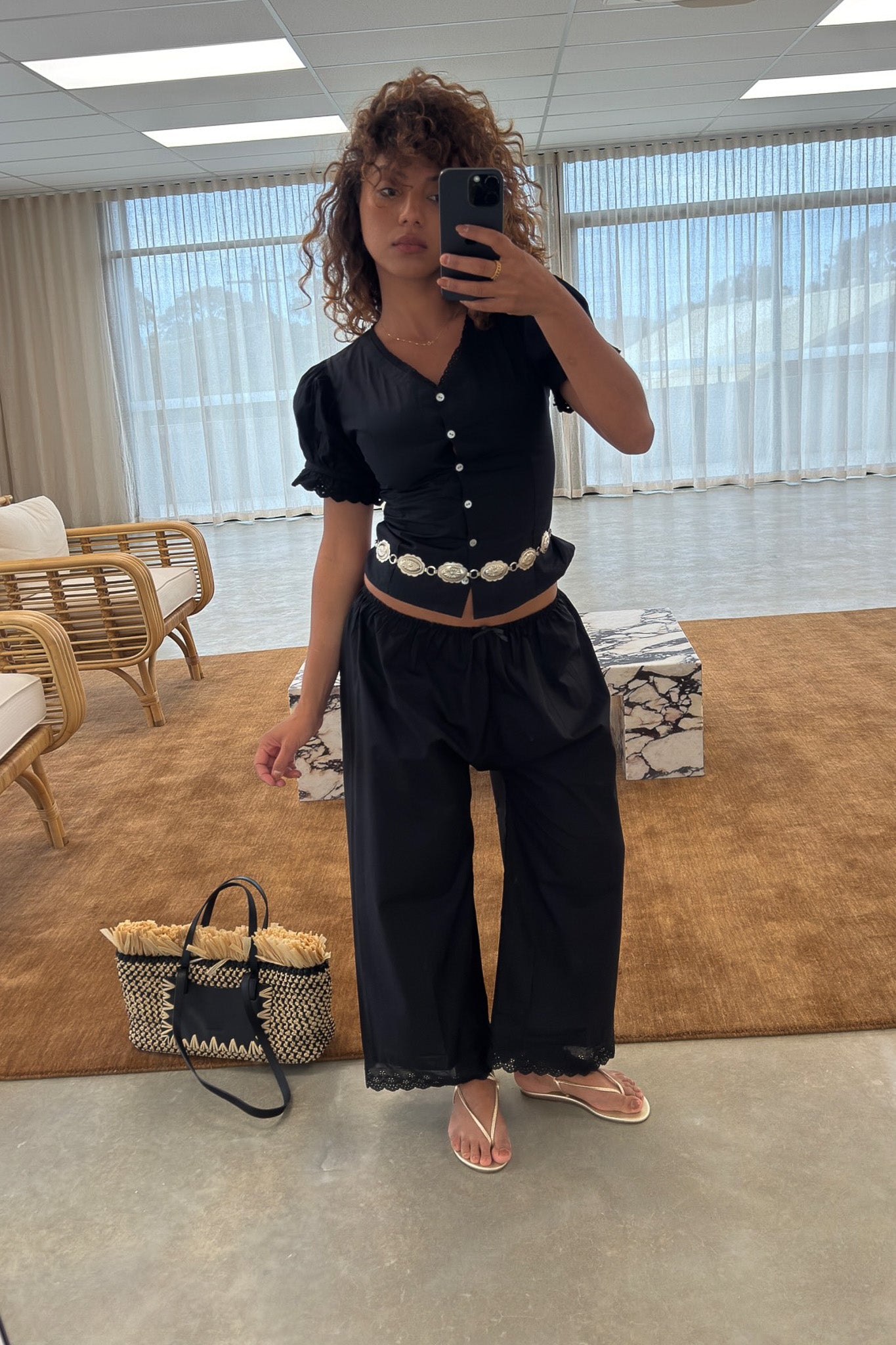 Ophelia Blouse in Noir