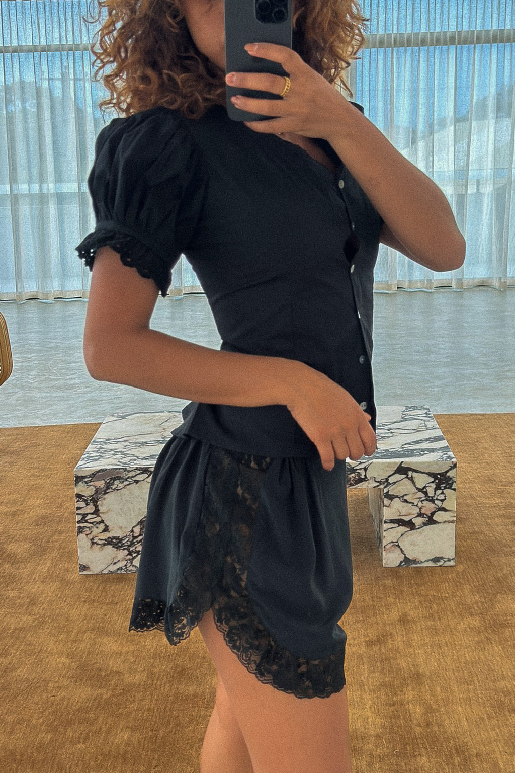 Ophelia Blouse in Noir