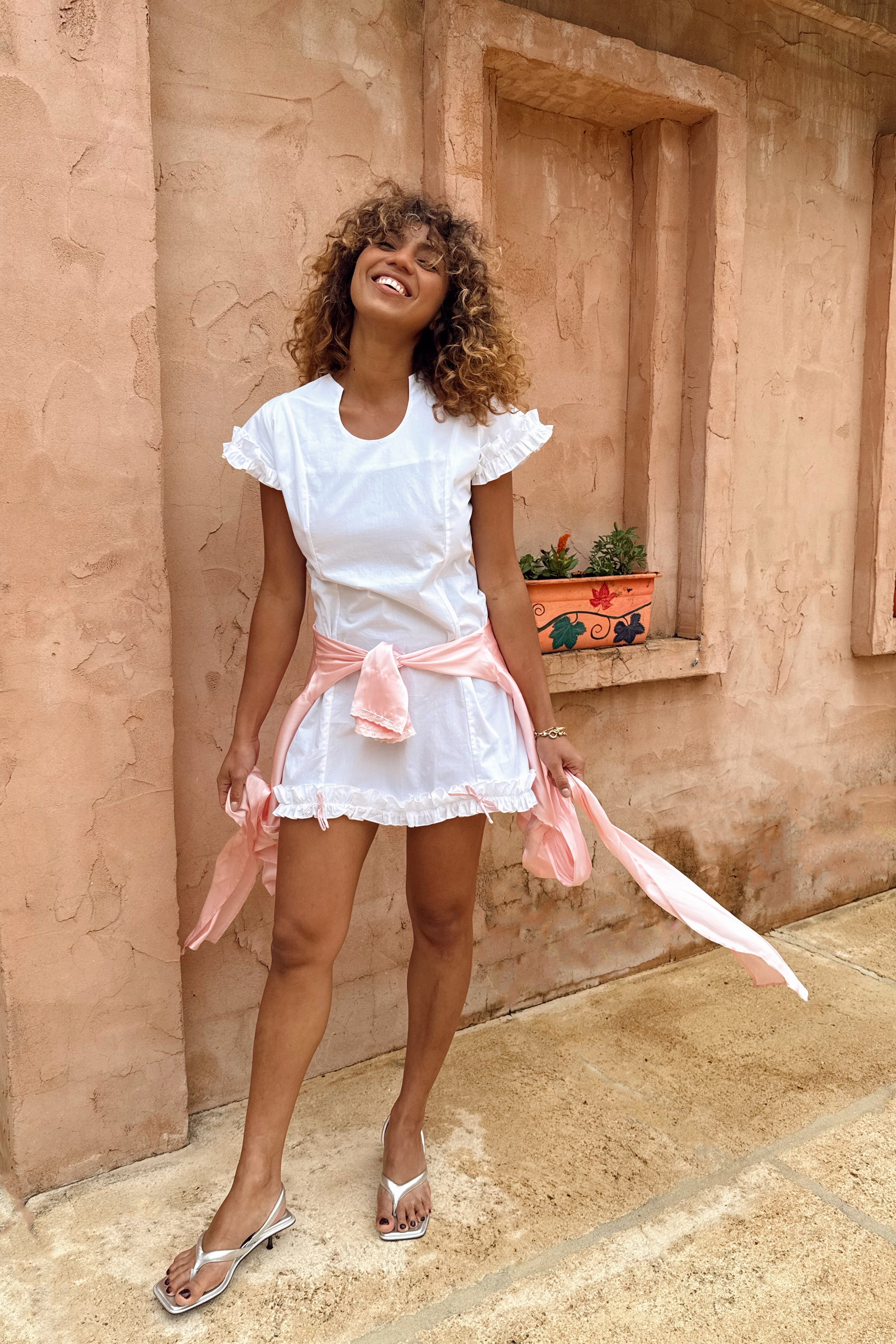 Lola Mini Dress in Ivory