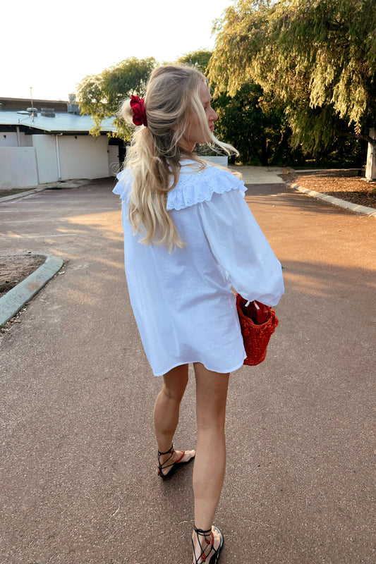 Harrie Mini Dress in Ivory