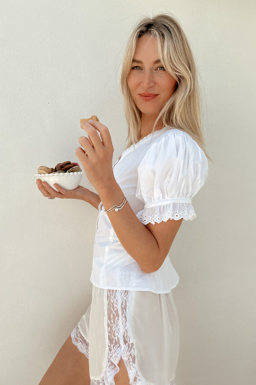 Ophelia Blouse in Ivory