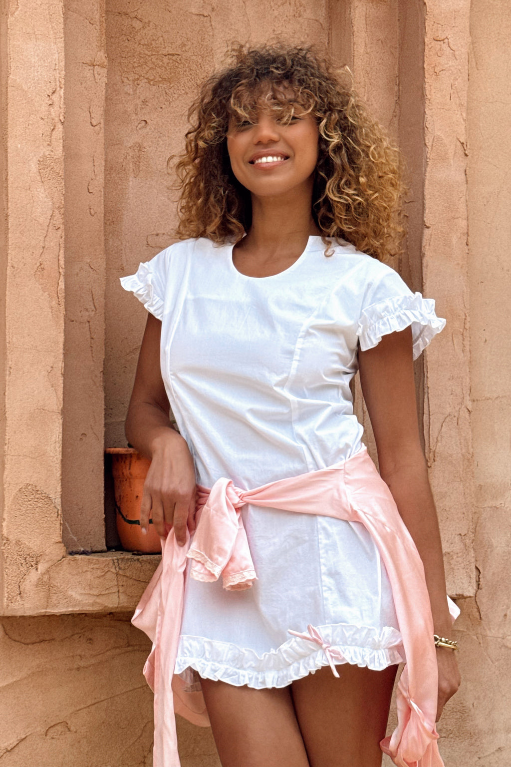 Lola Mini Dress in Ivory