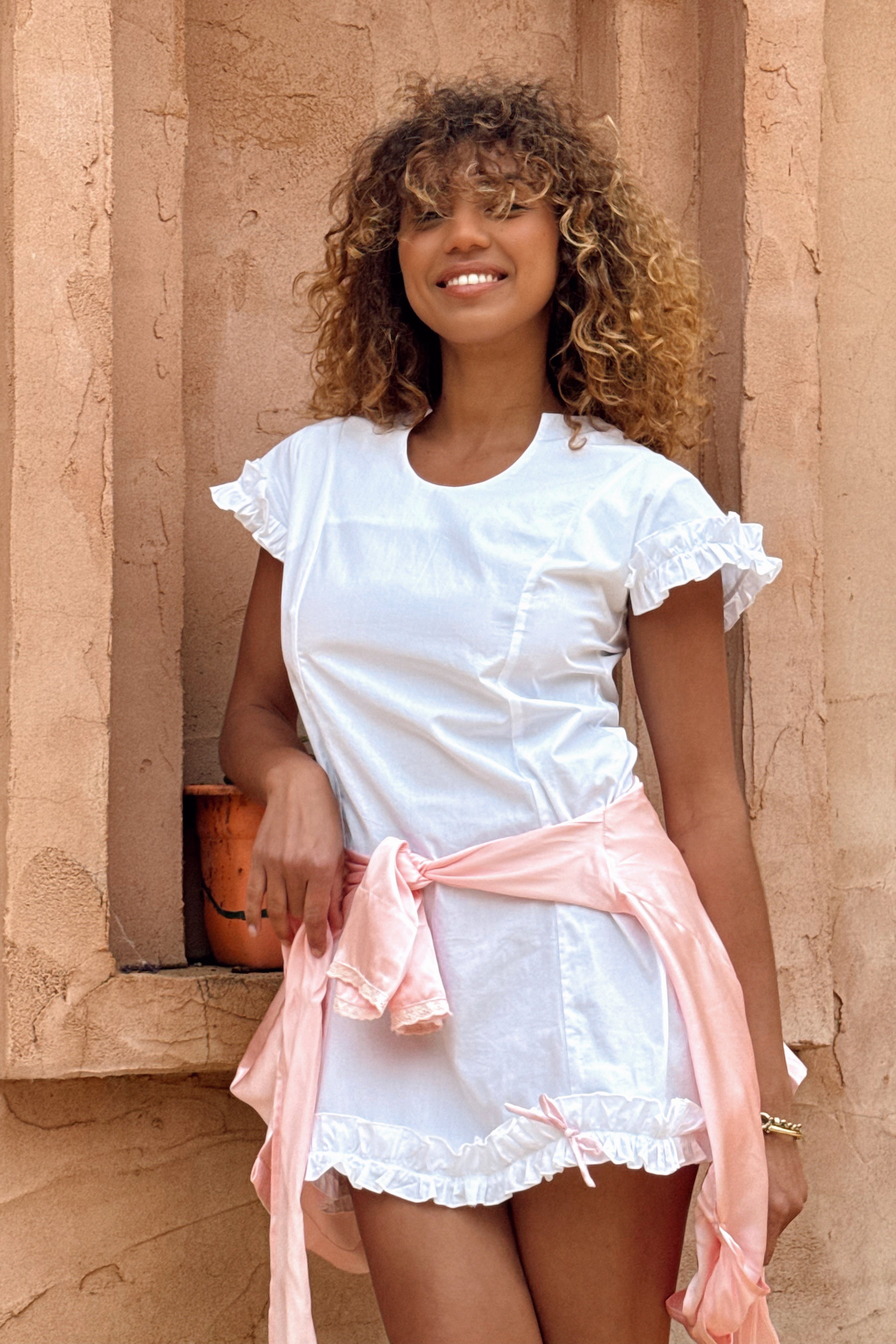 Lola Mini Dress in Ivory