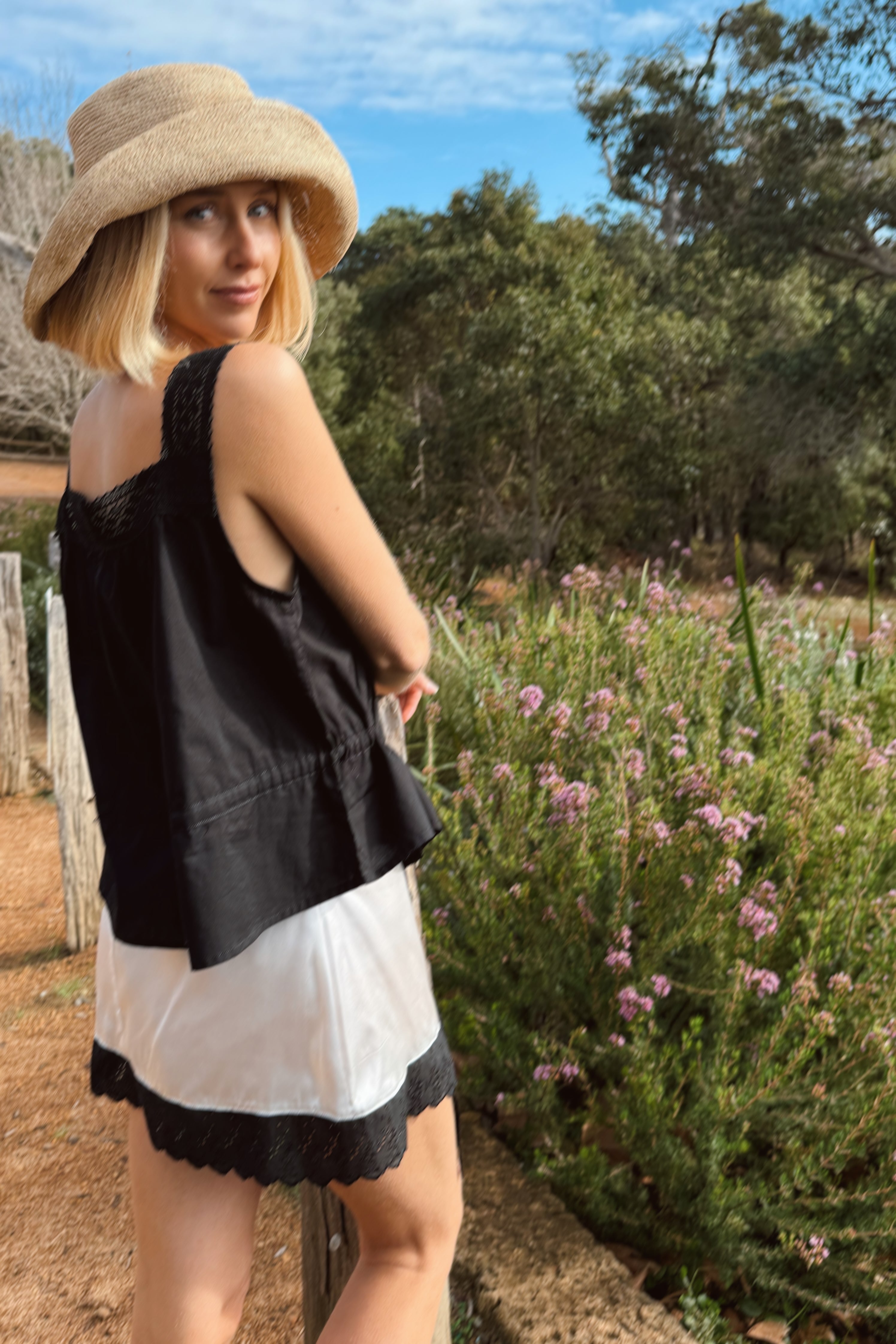 Cotton Chemise in Noir