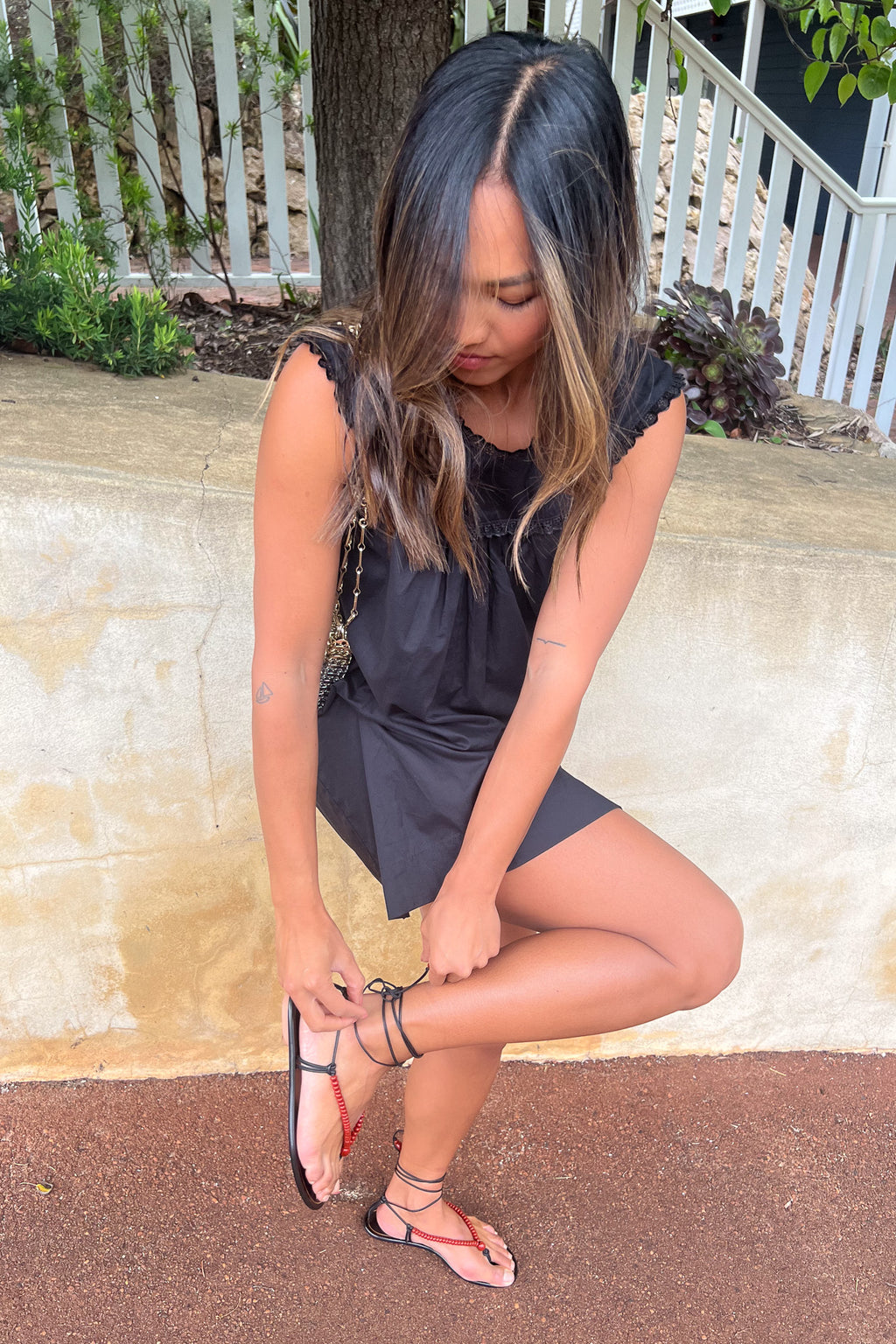 Antique Mini Dress in Noir
