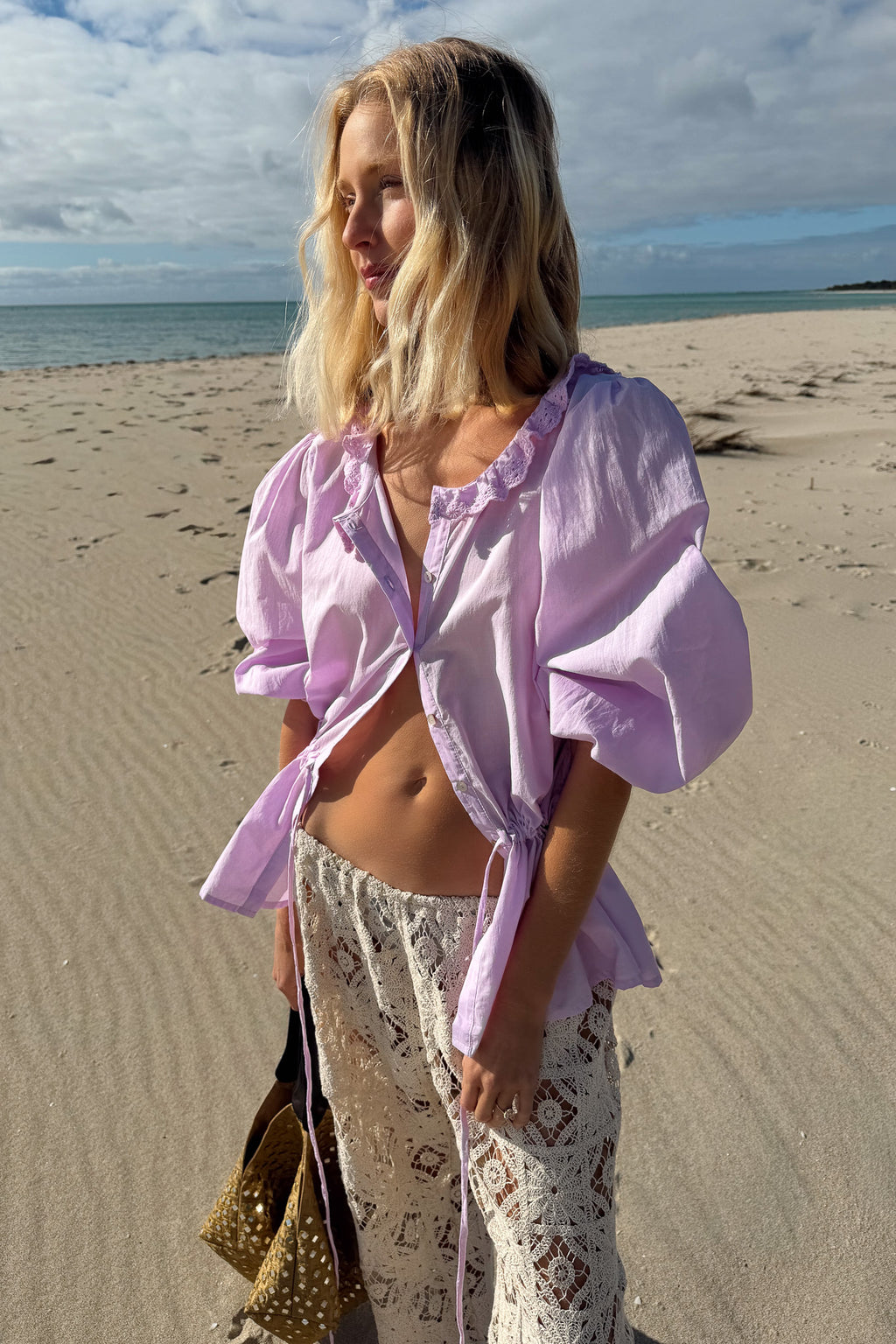 Beckett Blouse in Dusty Lilac