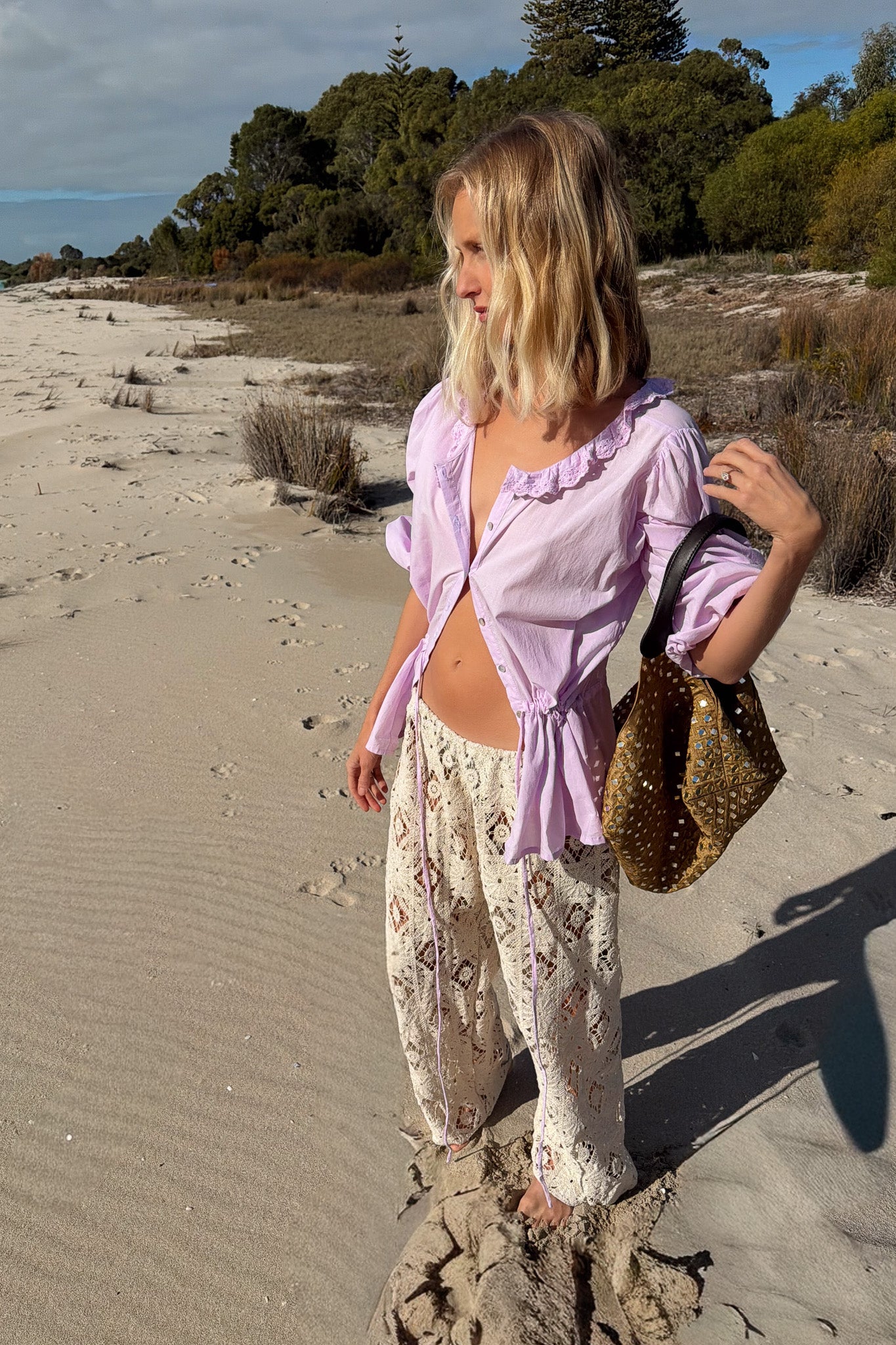 Beckett Blouse in Dusty Lilac