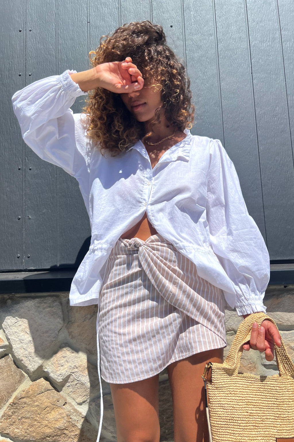 Bella blouse in Ivory